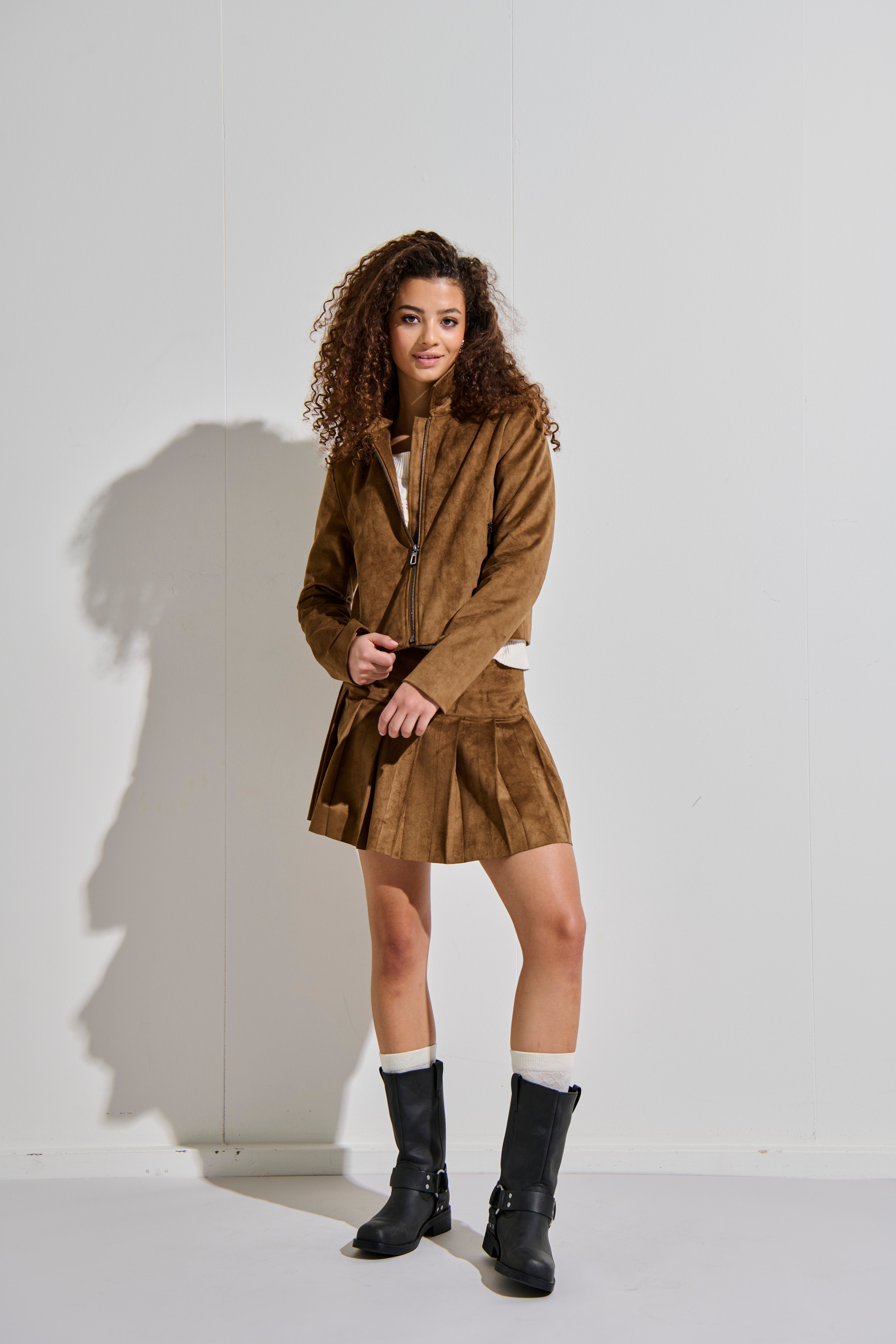 Only Kort jack ONLTULIP FAUX SUEDE ZIP JACKET OTW