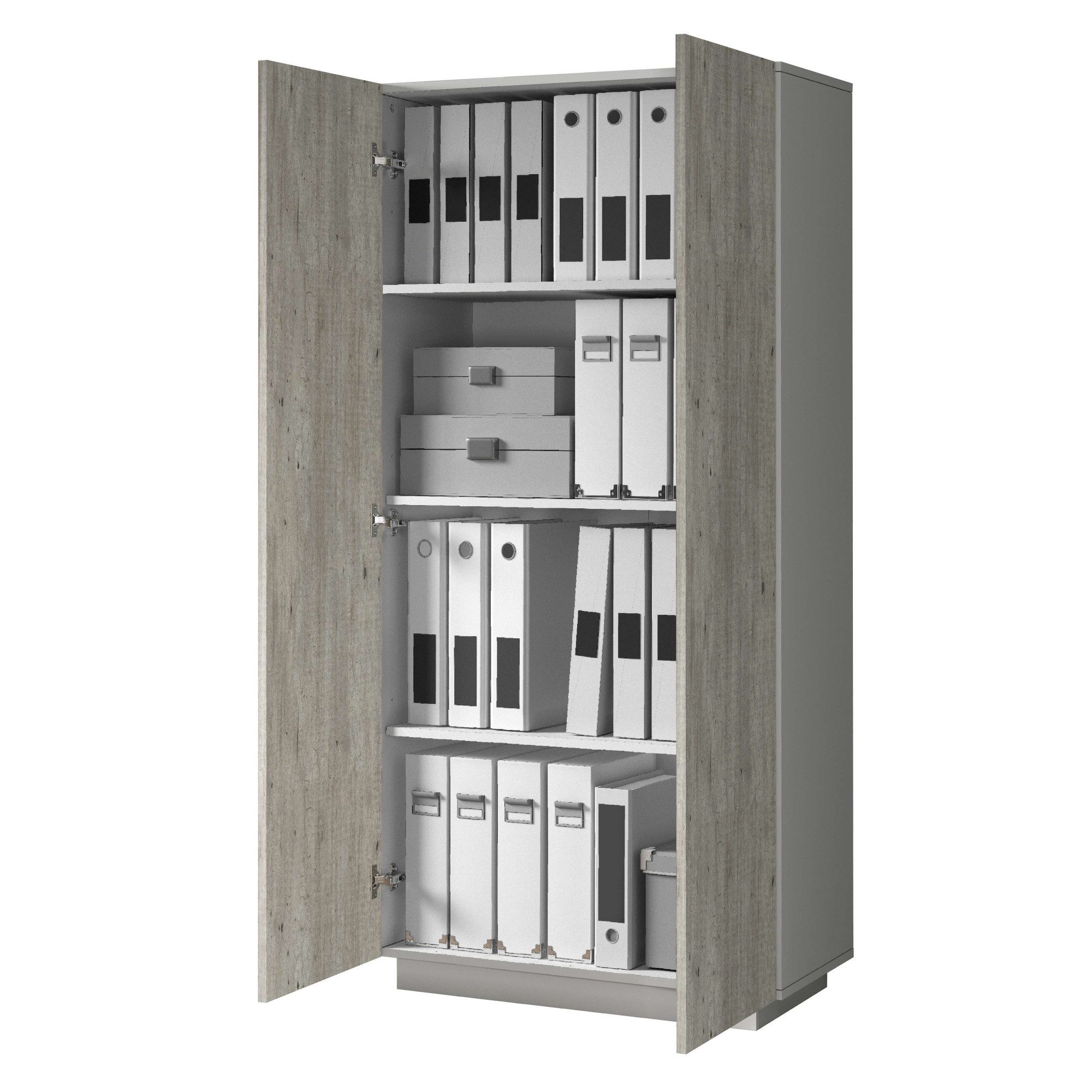 INOSIGN Archiefkast Coro, Multifunctionele kast, Bureaukast met 2 deuren & verstelbare legplanken, hoogte 86 of 166 cm, made in italy
