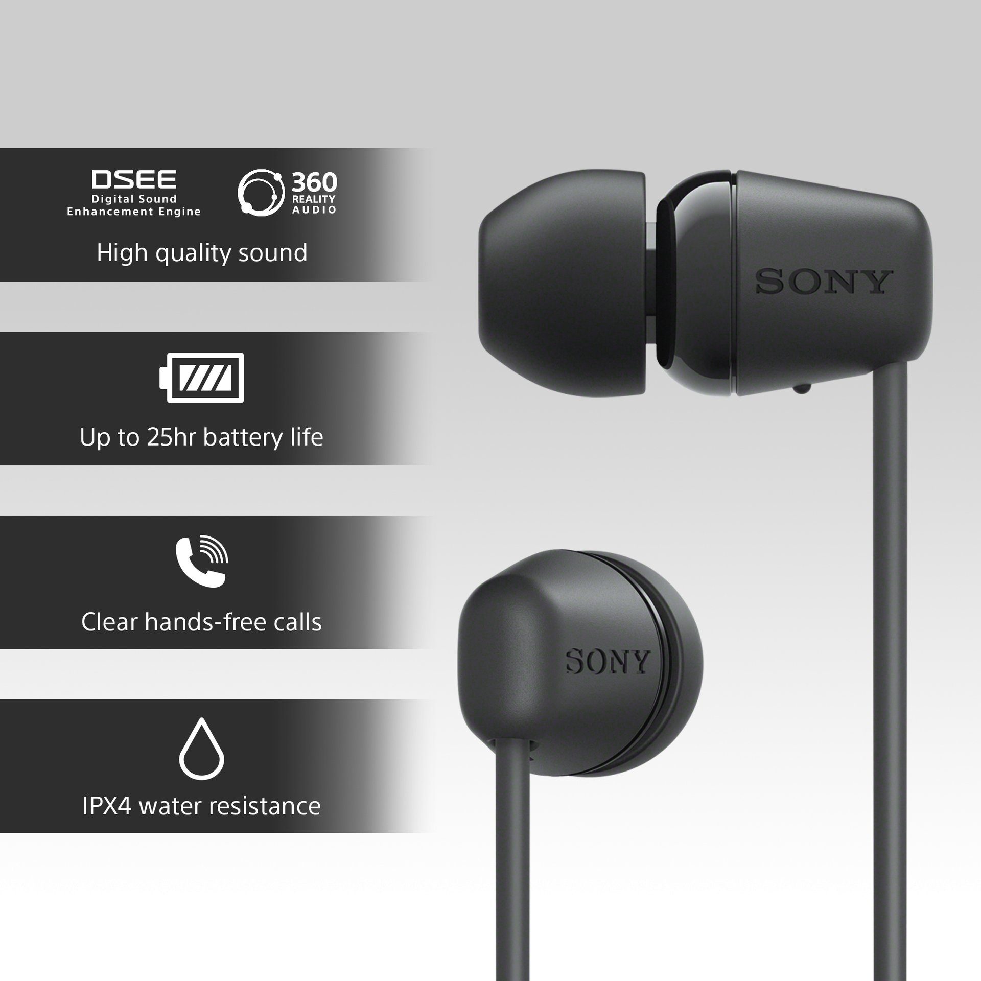 Sony In-ear-oordopjes In-ear-hoofdtelefoon WI-C100