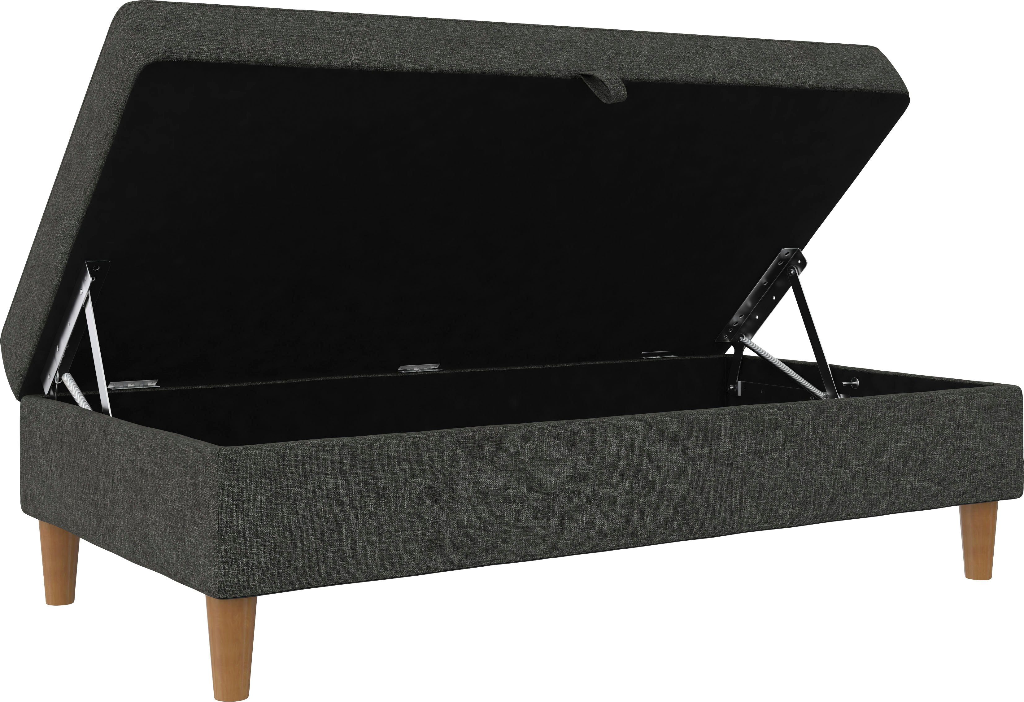 Dorel Home Hocker met bergruimte Lilly met bergruimte, vrij in ruimte plaatsbaar, zithoogte 43 cm (1 stuk)