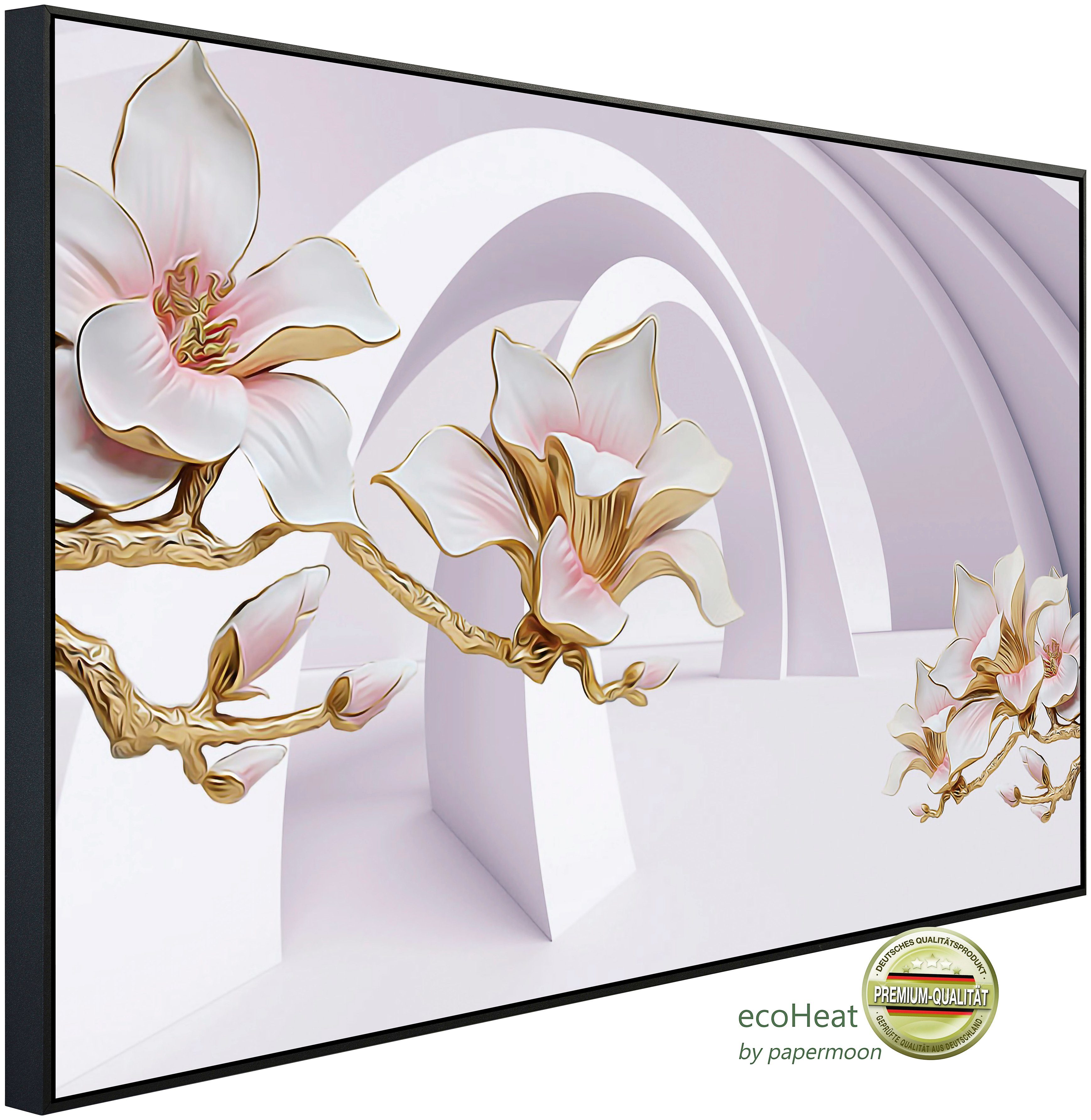 Papermoon Infraroodverwarming Abstract met bloemen zeer aangename stralingswarmte verwarmingen multicolor