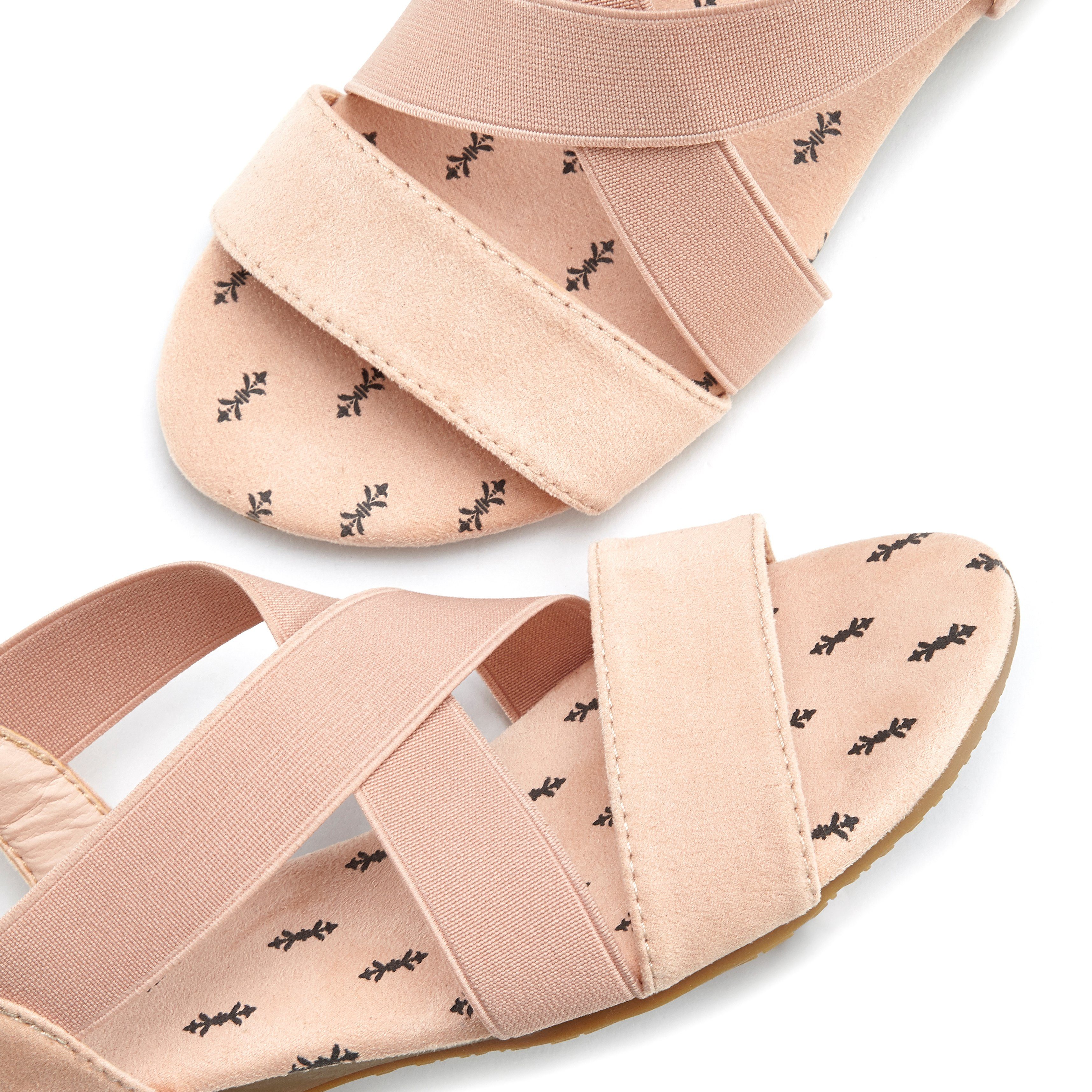 Vivance Sandaaltjes Zomerschoen Sandaal, zomerschoen met elastische bandjes en sleehak VEGAN