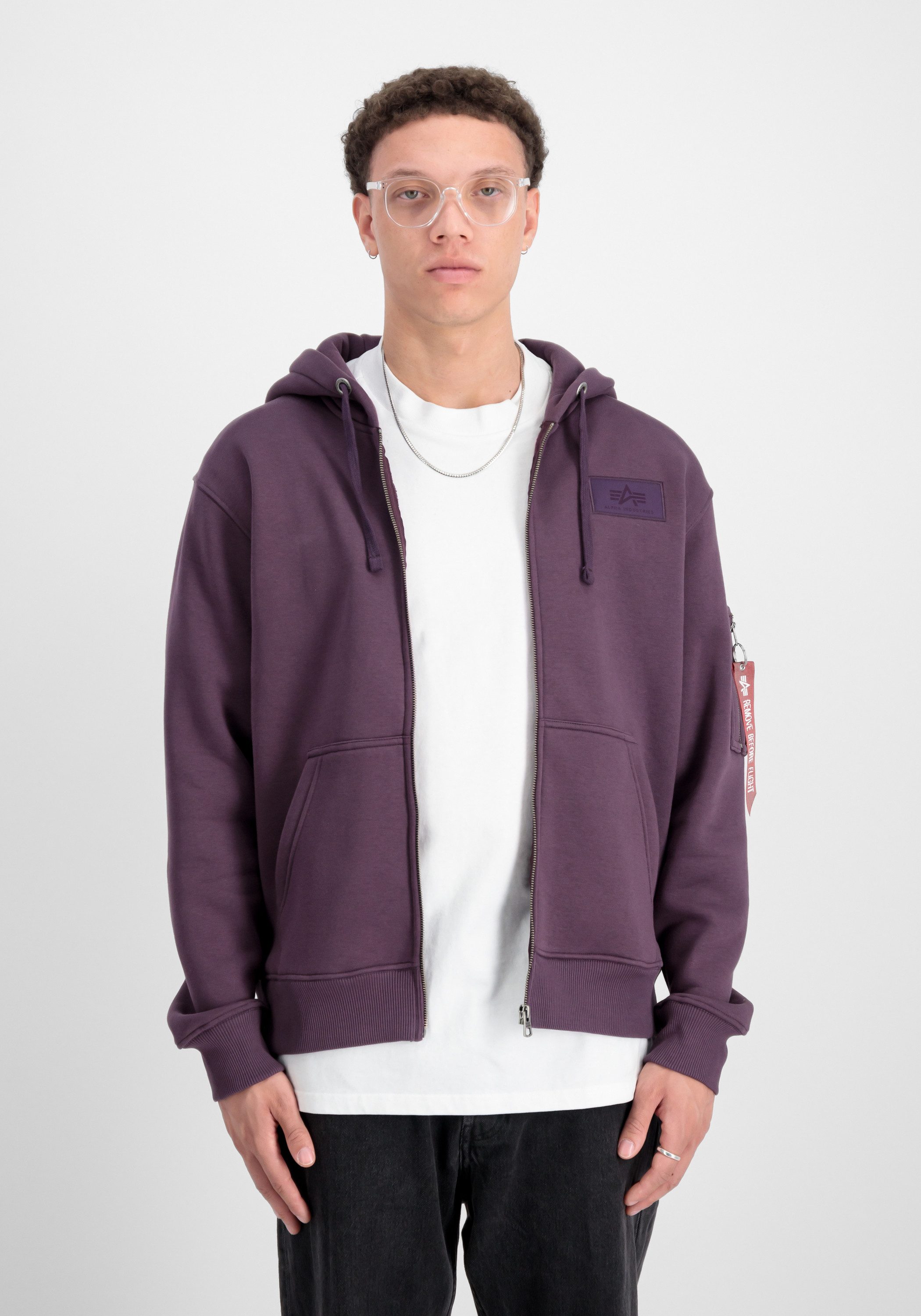 Alpha Industries Hoodie Men Hoodies Back Print Zip Hoody