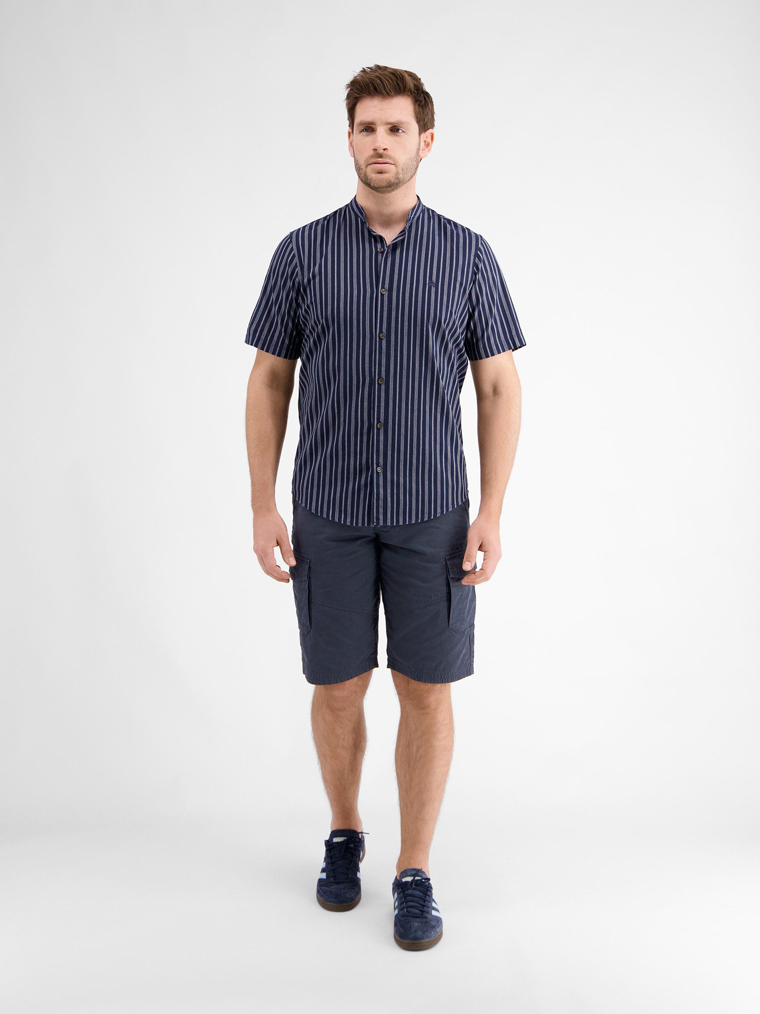 Lerros Bermuda LERROS effen cargobermuda met riem