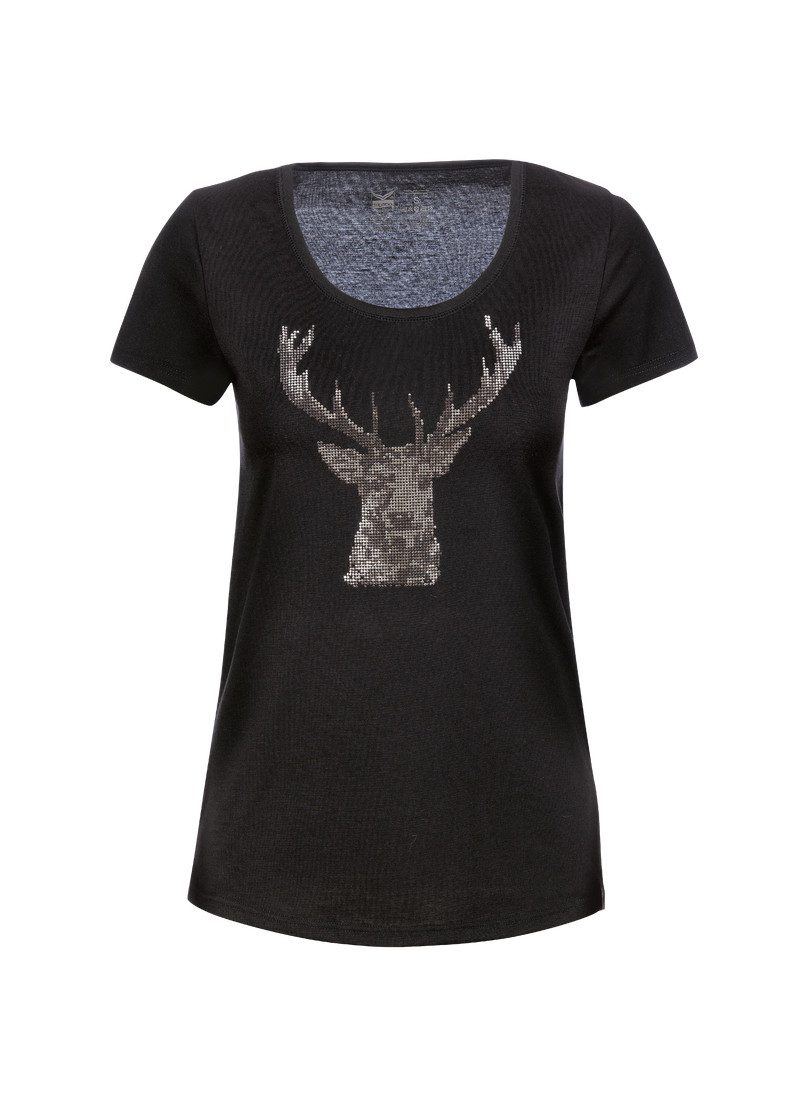 Trigema T-shirt TRIGEMA T-shirt glitteredelhert (1-delig)