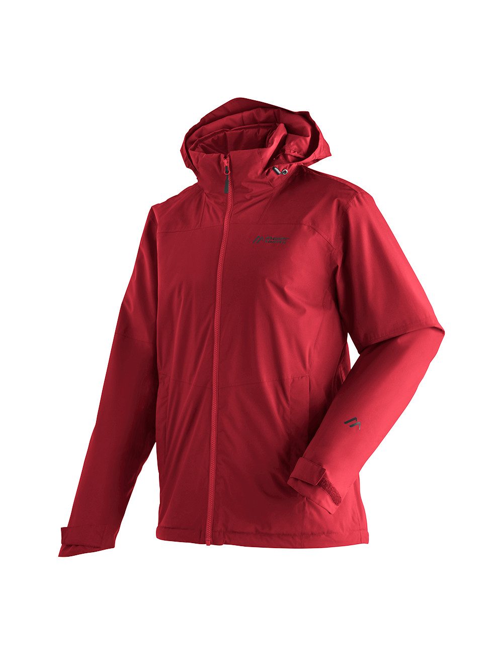 Maier Sports Outdoorjack Metor Therm Rec M Heren wandeljack, ademend en waterdicht, gewatteerde regenjack met capuchon heren jassen maat 54 rood