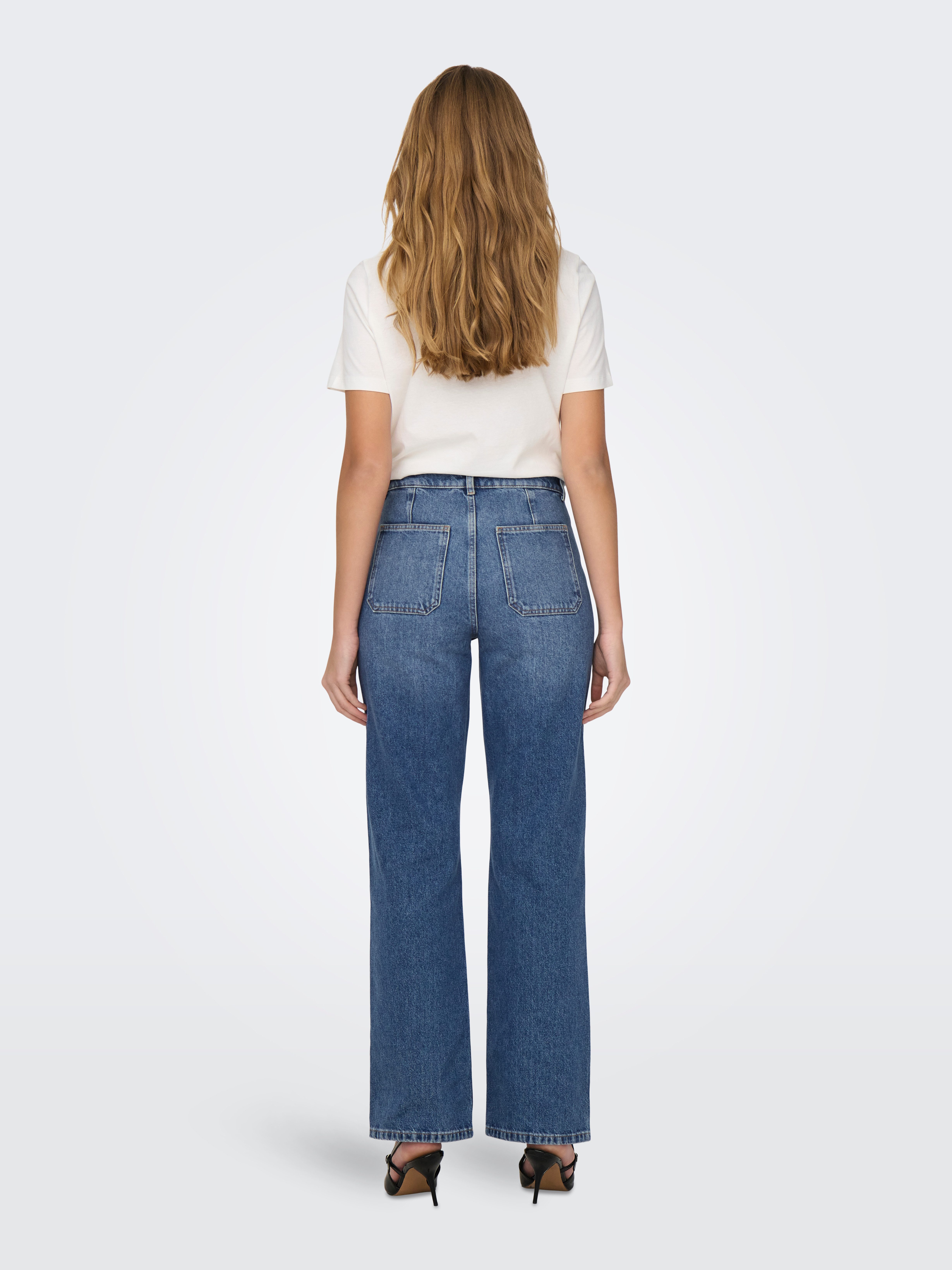 JDY High-waist jeans JDYMAYA HIGH WAIST WIDE JEANS DNM NOOS