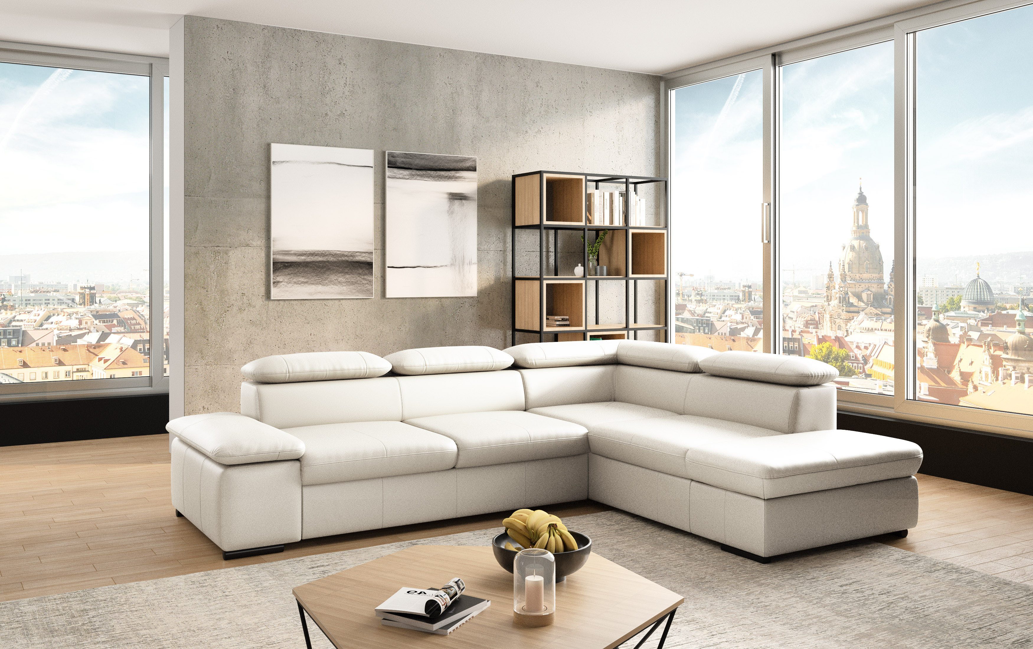 sit&more Hoekbank Alcudia L-vorm met armverstelling, optionele hoofdeindverstelling en bedfunctie