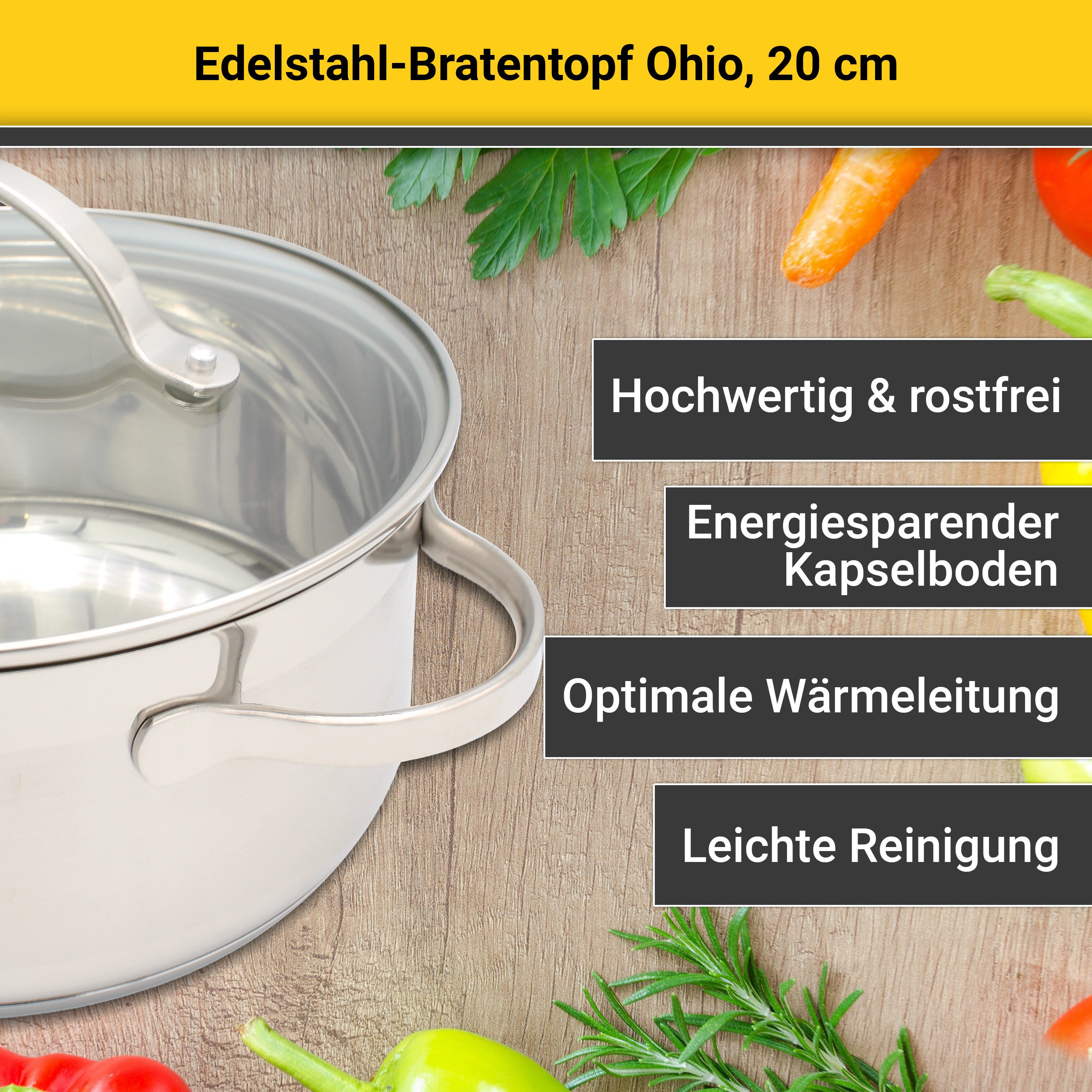 Krüger Braadpan Ohio voor inductiekookvelden geschikt