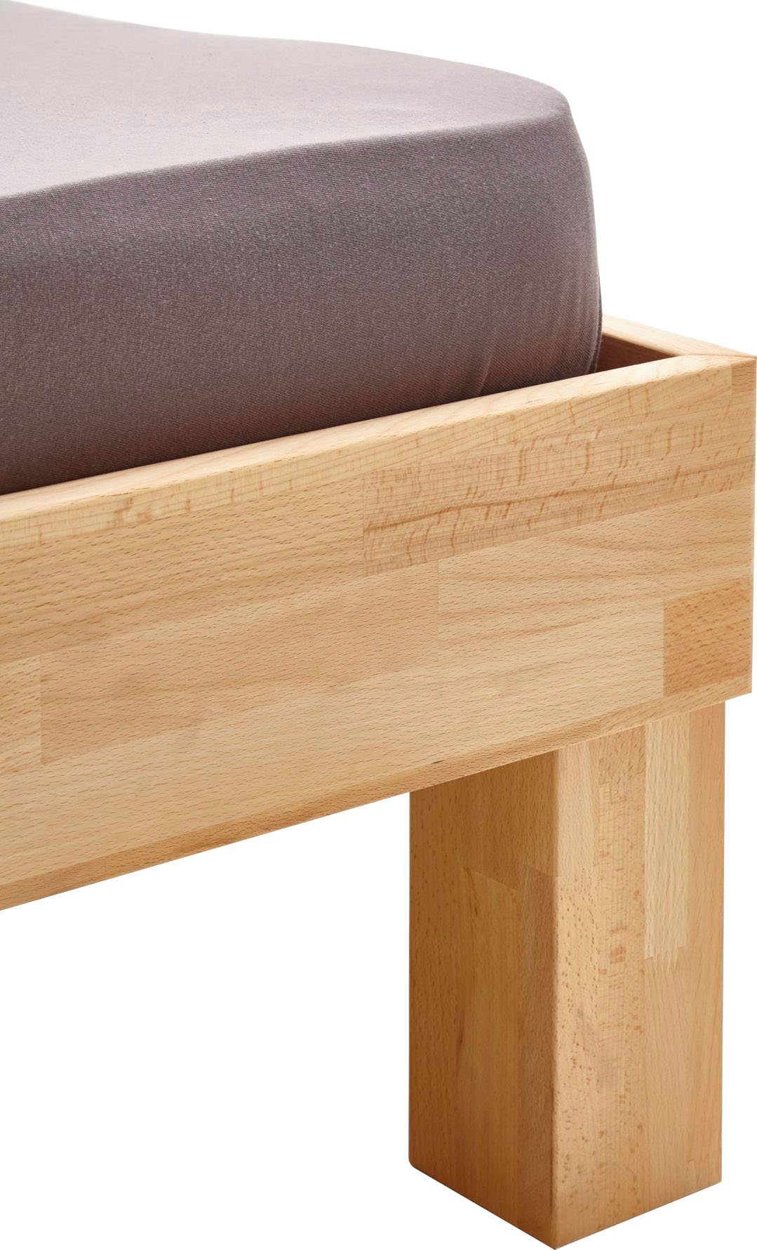 Relita Massief houten ledikant Elisabeth gemaakt van massief beuken, houten planken look, geolied oppervlak