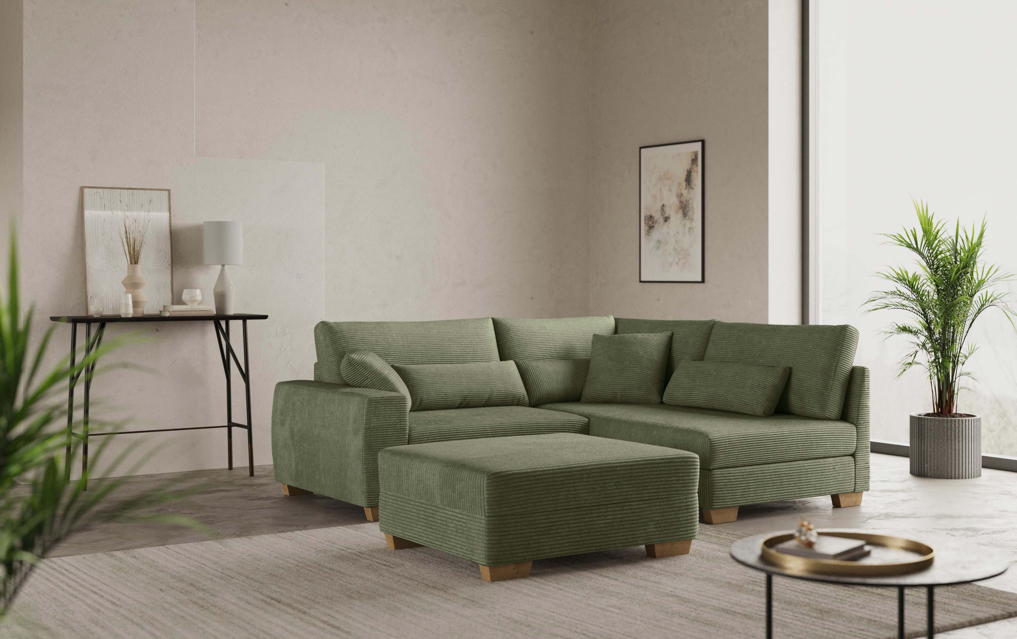 Mr. Couch Hocker Hilla Met vering, optioneel met DuraSpring pocketvering