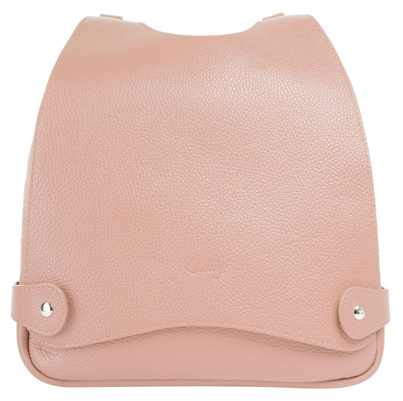 Cluty Rugzak echt leer, made in italy dames rugzakken roze
