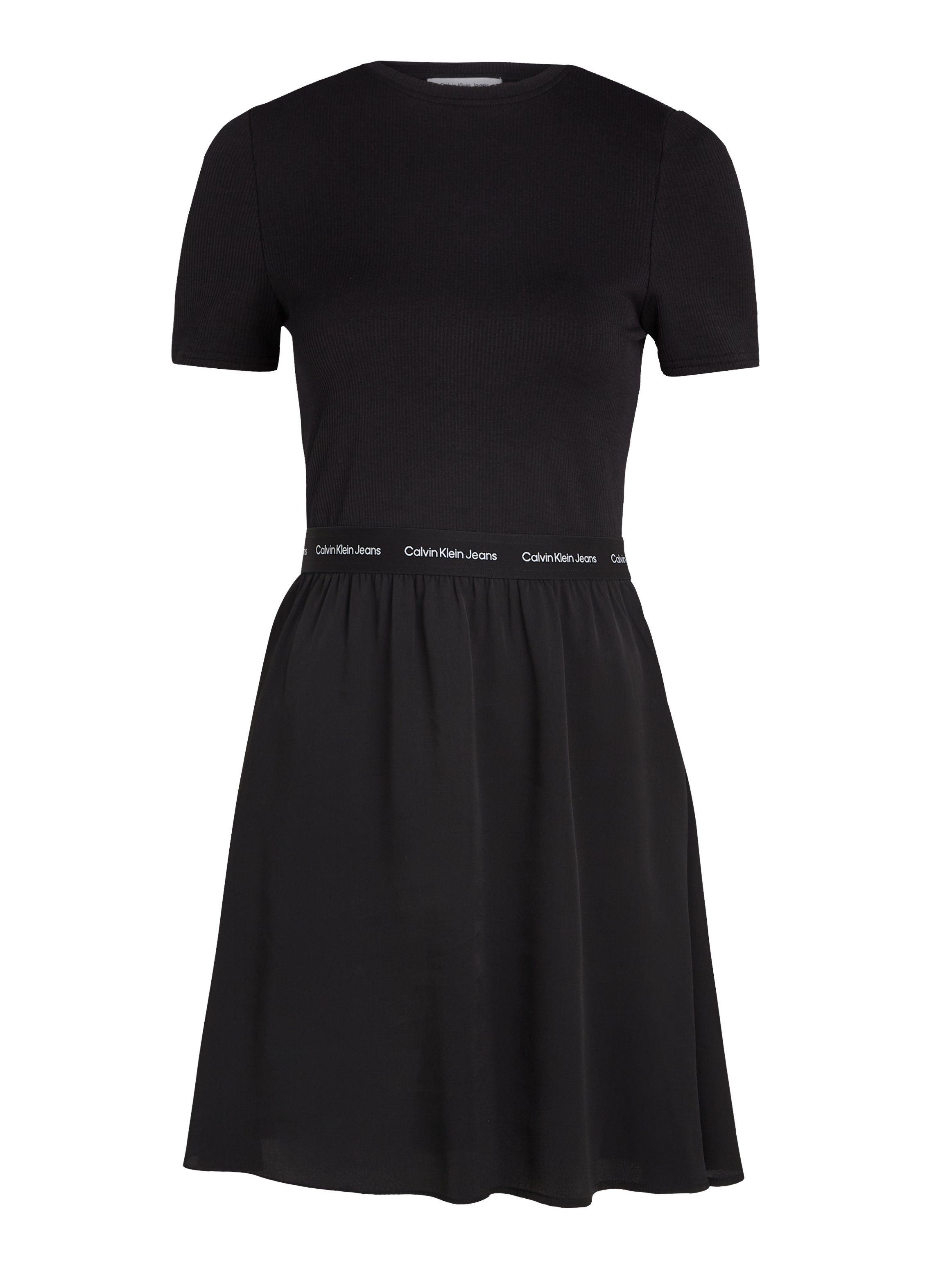 Calvin Klein Blousejurk LOGO ELASTIC SHORT SLEEVE DRESS