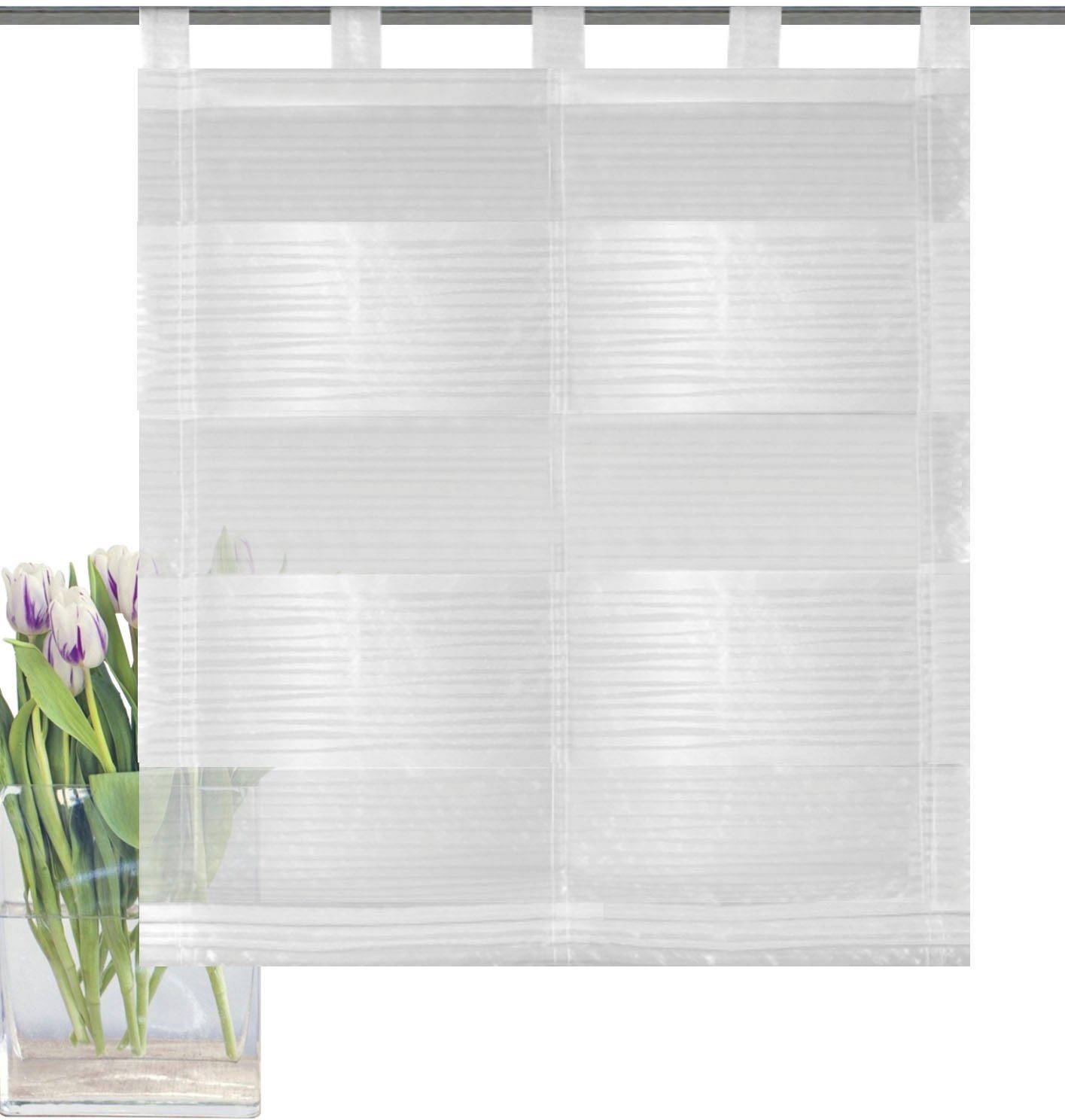 HOME WOHNIDEEN Romeins rolgordijn Gabi Effect voile (1 stuk)