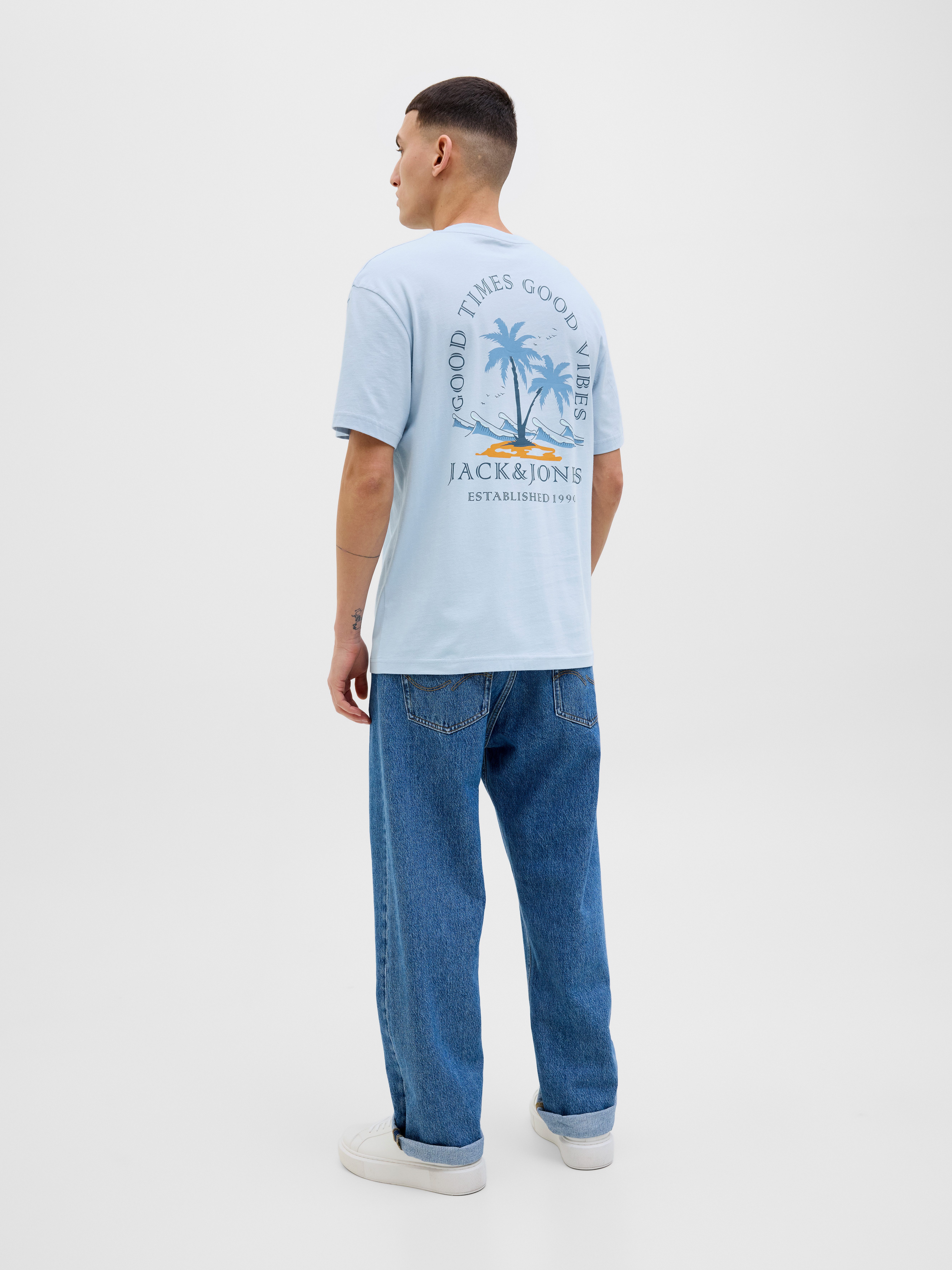 Jack & Jones Shirt met ronde hals JJSUMMER VIBES TEE SS CREW NECK LN