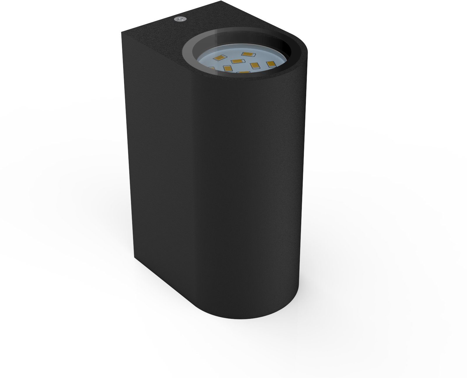 B.K.Licht Ledwandlamp voor buiten Volans Buitenlamp, IP44, wandspot, straal, bad, zwart, inclusief 5W 400lm