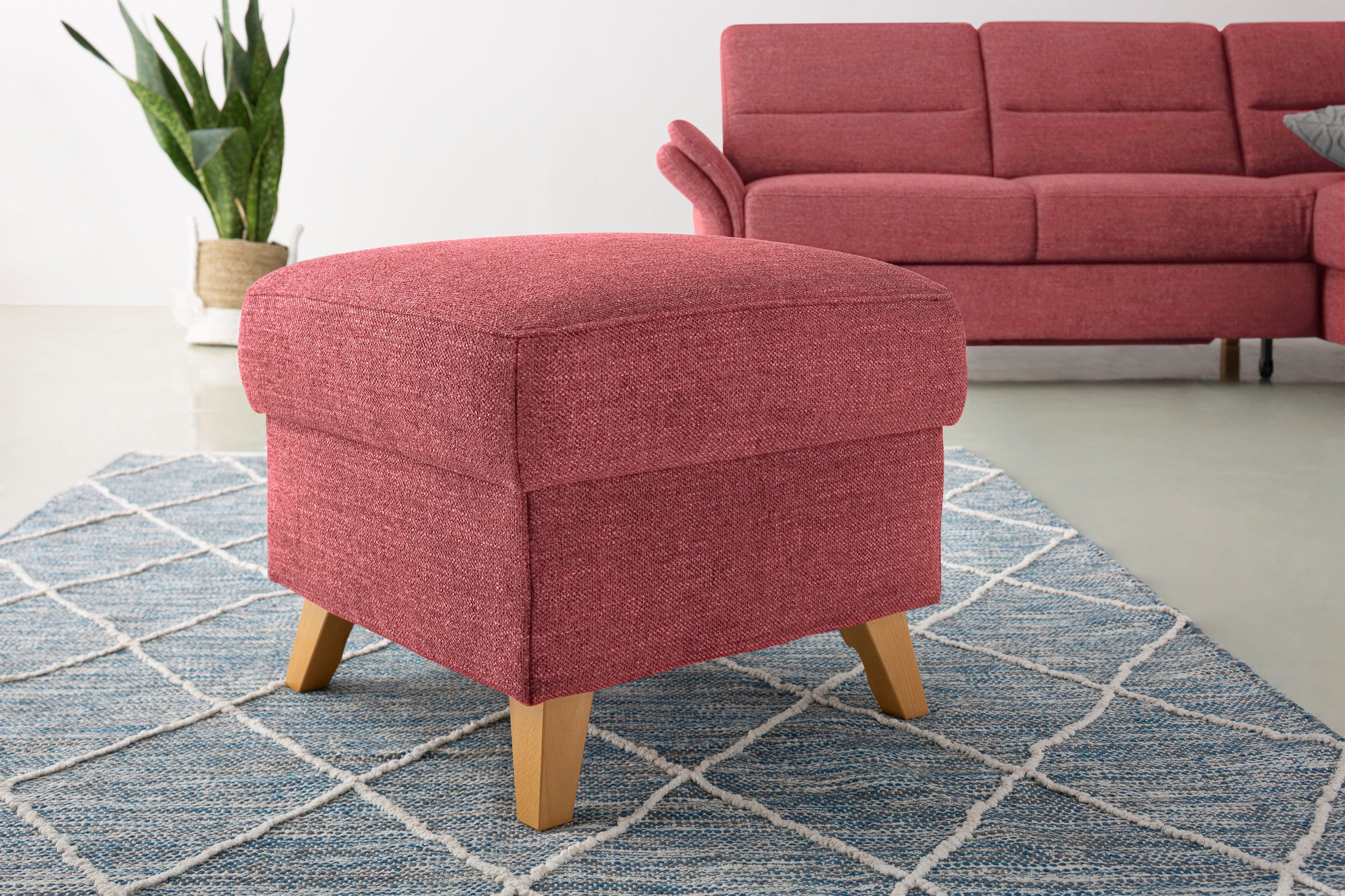 Home affaire Hocker met bergruimte Westerland in vele soorten bekleding en kleuren, ook in luxe-microvezel geïmpregneerd