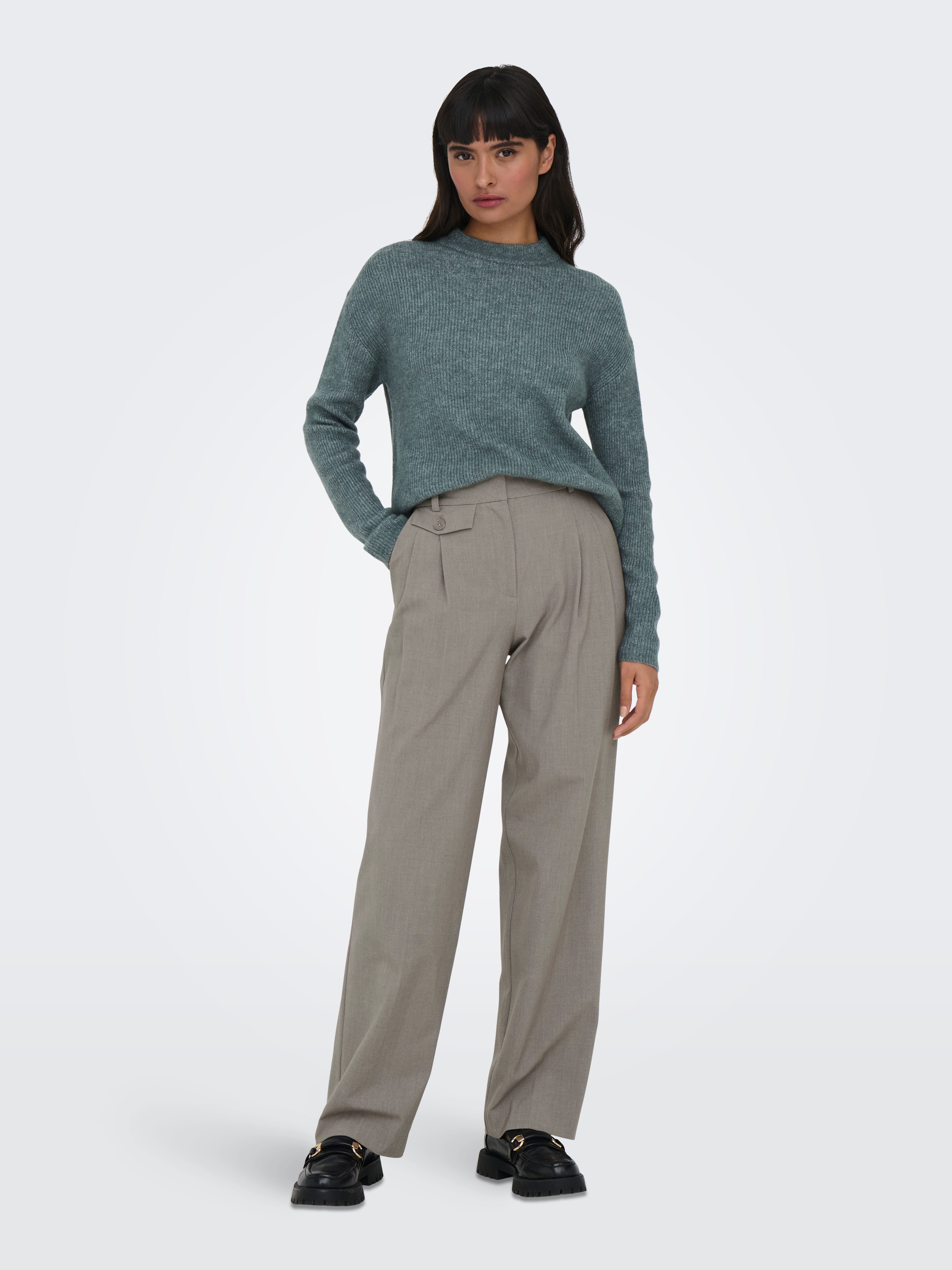 Only Gebreide trui ONLCAMILLA O-NECK L/S PULLOVER KNT