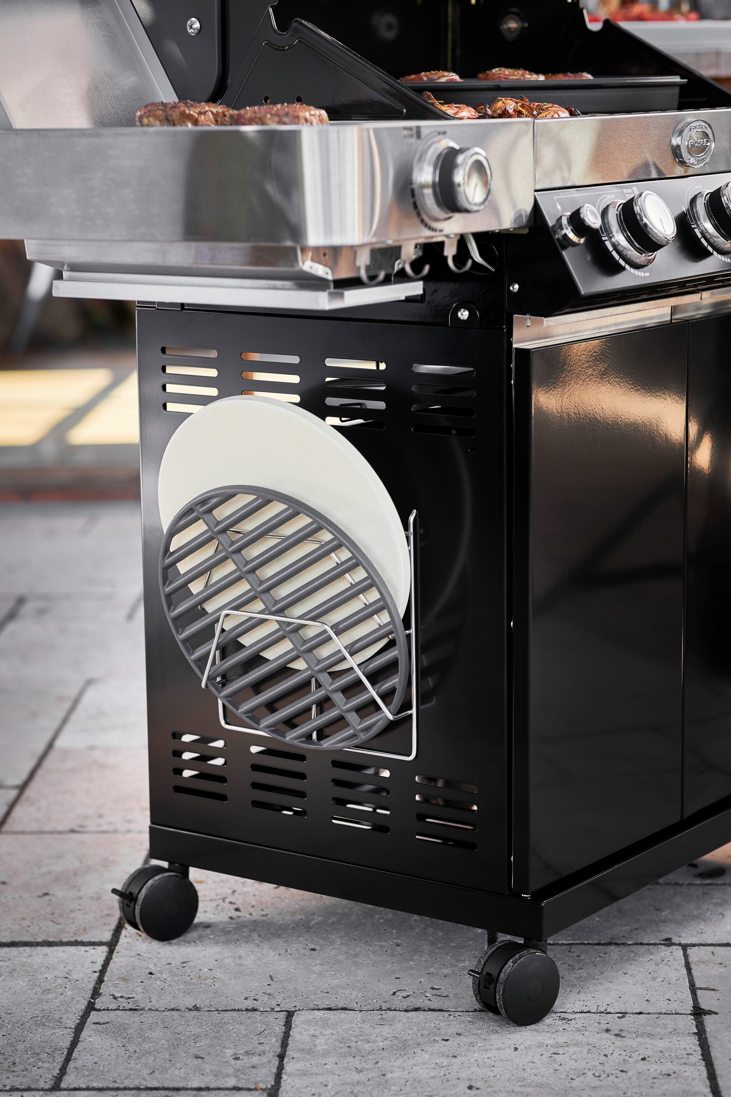 ROESLE Grillroosterhouder VARIO, 25434 Roestvrij staal houder voor VARIO grill inzetstukken, voor alle VIDERO modellen