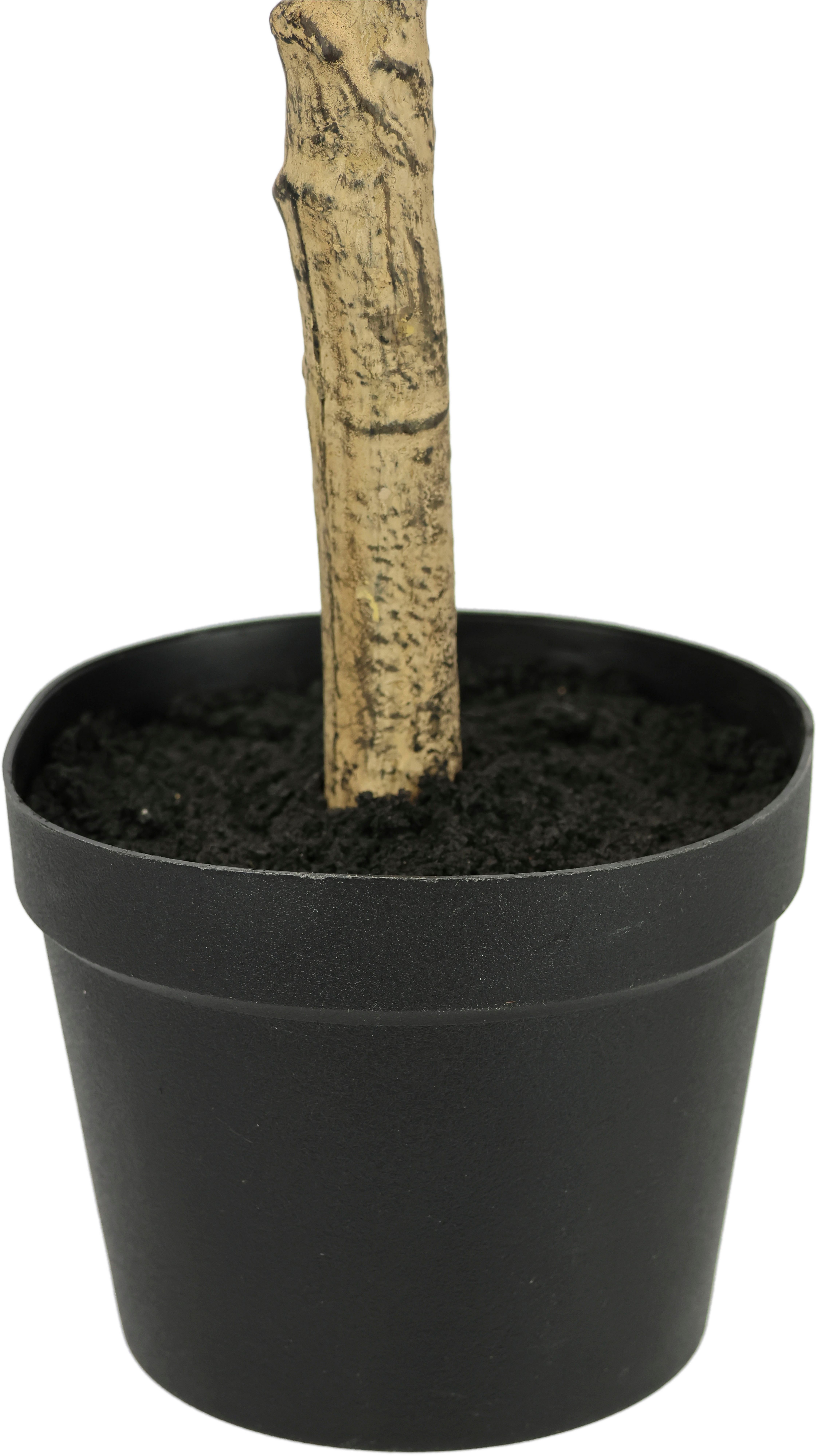 I.GE.A. Kunstplant Kunstmatige olijfboom met zwarte vruchten Op stam, bolboom, olijfboom, groene plant, kunstboom, decoratieboom (1 stuk)