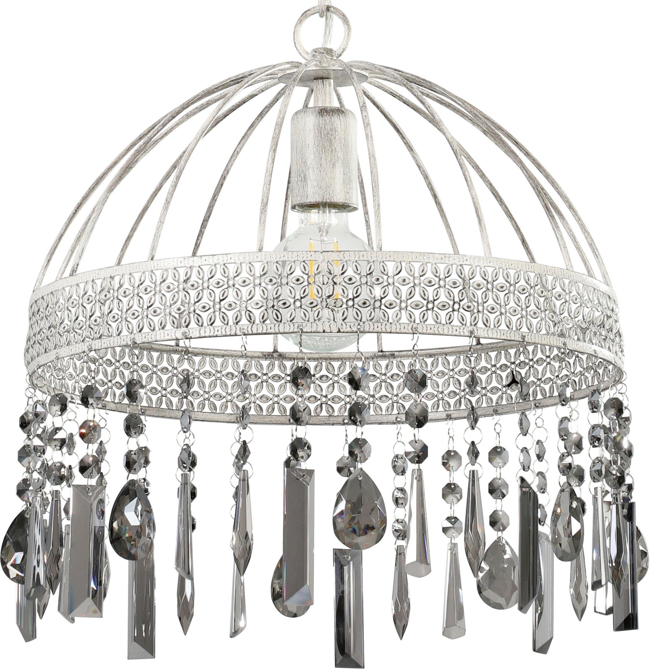 EGLO Hanglamp STEELEVILLE Hanglamp in bruin en wit van staal - excl. E27 - 1X40W (1 stuk)