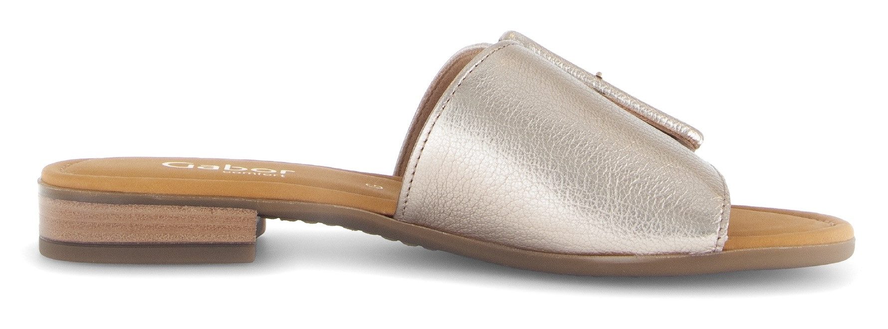 Gabor Slippers Rhodos , blokhak, zomerschoen, comfortabele schoen in breedte g (= breed)