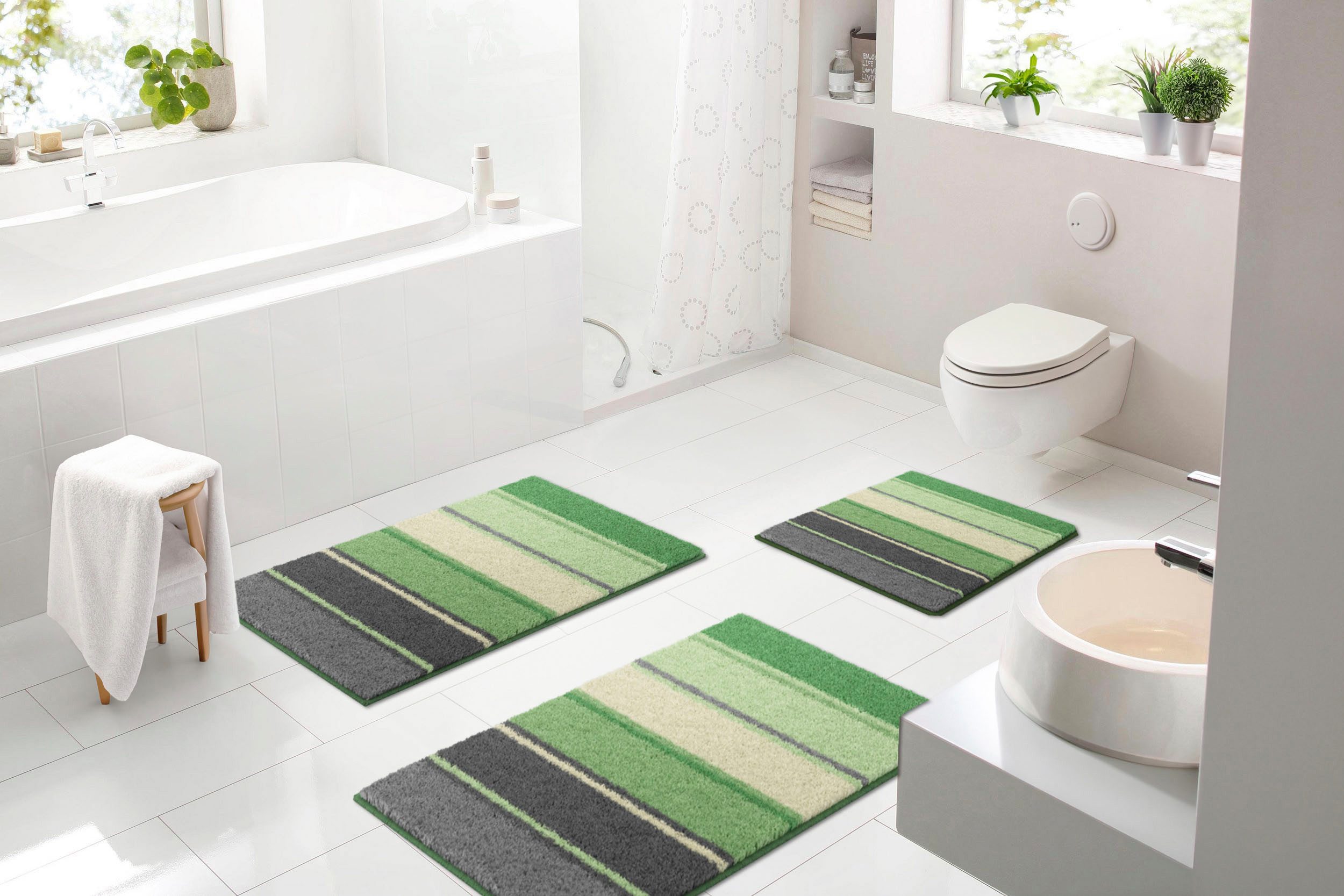 Grund Badmat SUMMERTIME veelkleurige badmat met strepen (1 stuk)