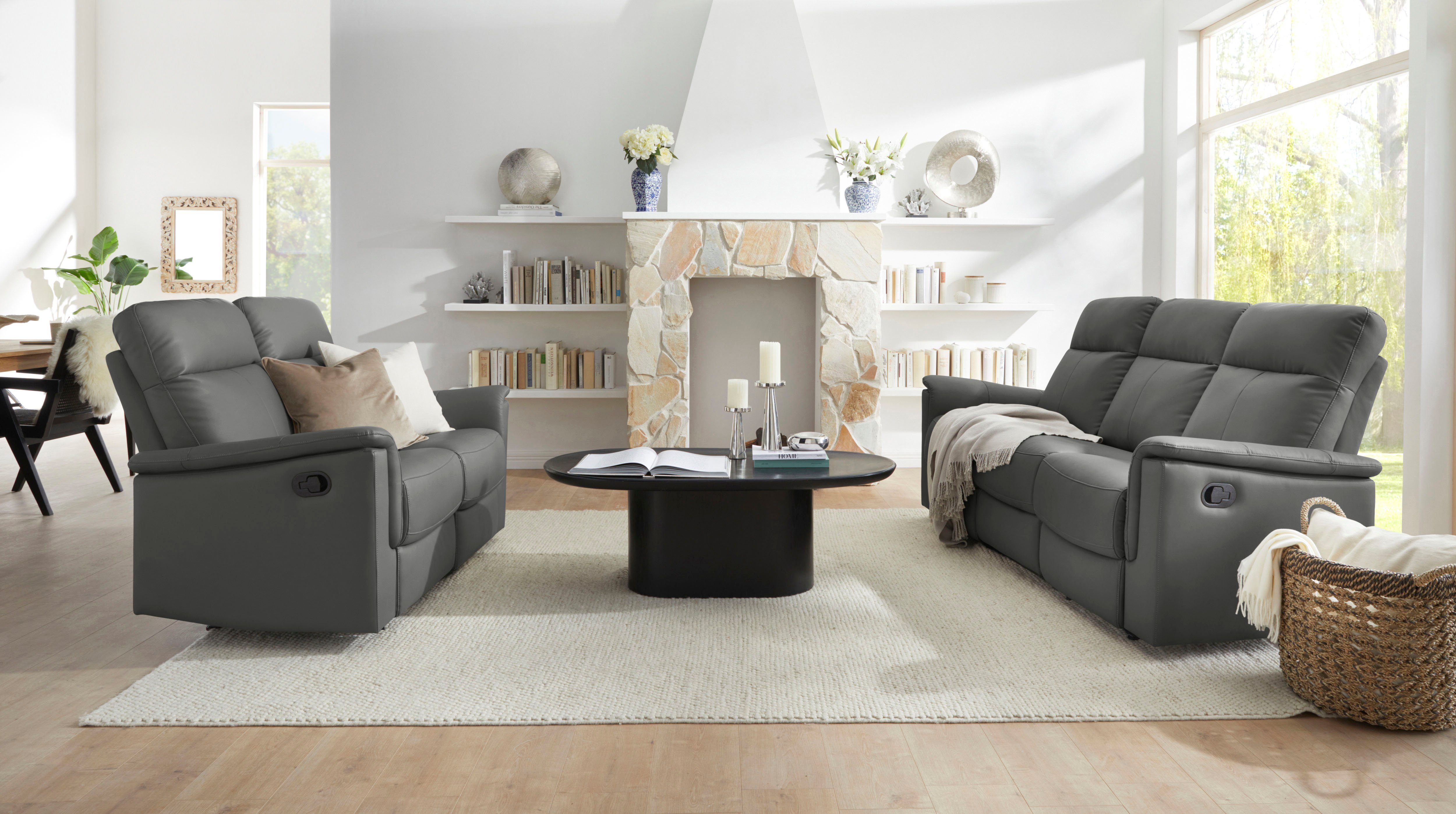 Home affaire 3-zitsbank Southbrook met handmatige en elektrische relaxfunctie