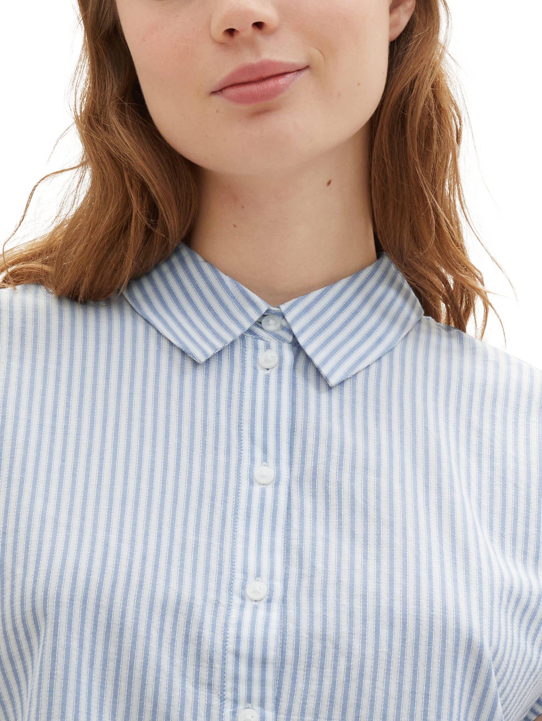 Tom Tailor Denim Blouse met korte mouwen in streep-look