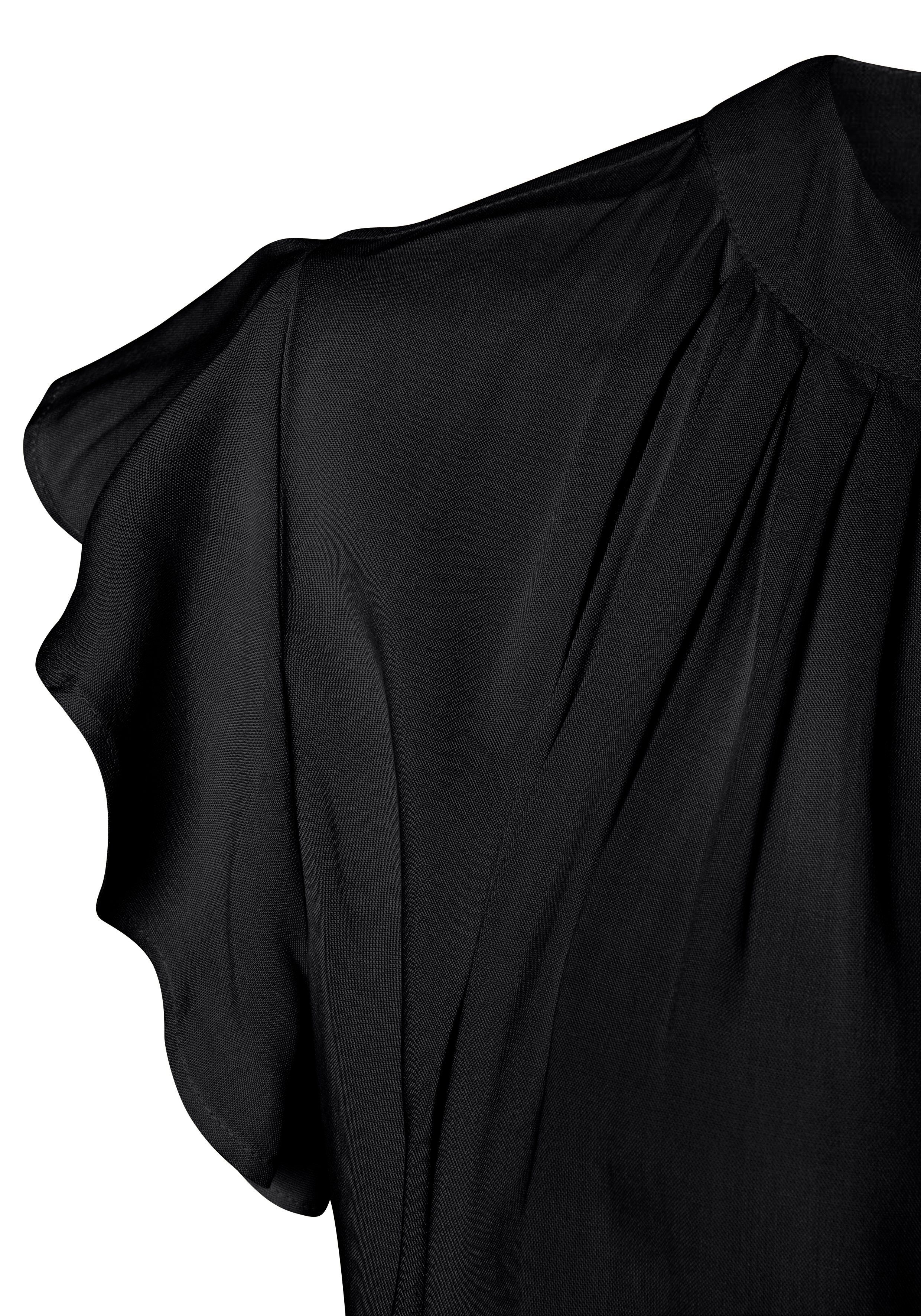 Lascana Blouse zonder sluiting met ruches-mouwen, korte mouwen blouse, elegant