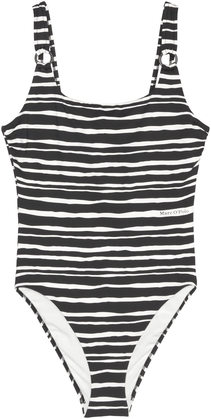 Marc O'Polo Badpak Summer Blacks met figuuraccentuerend snitontwerp