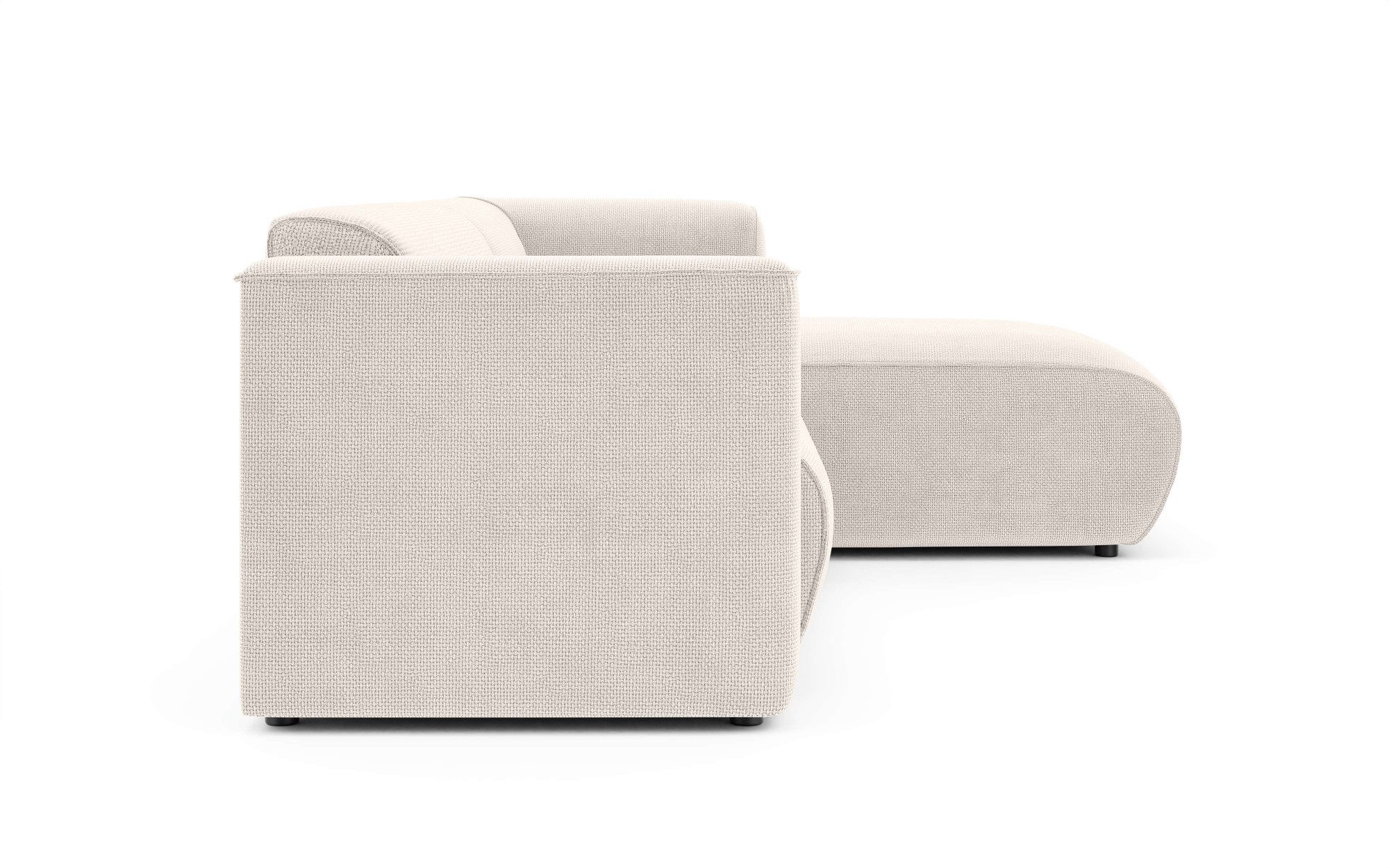 INOSIGN Hoekbank MERID L-vorm (257 cm), tijdloos & stijlvol ontwerp Uitgebreid gepolsterd, in cord, chenille en structuur