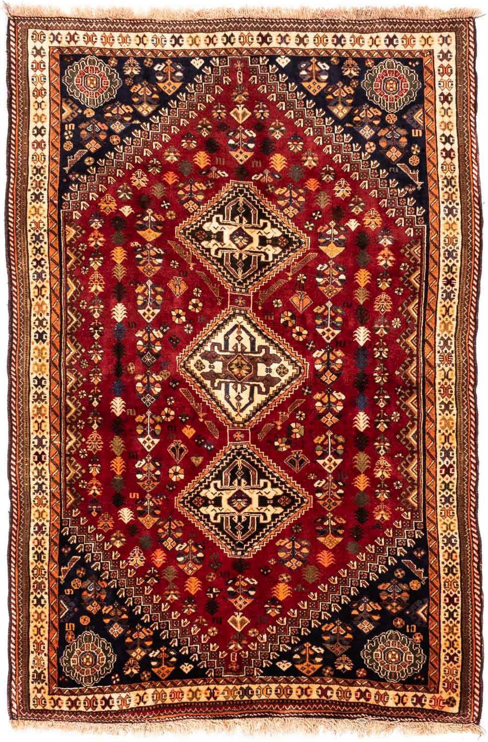 morgenland Wollen kleed Shiraz medaillon 257 x 160 cm Uniek exemplaar met certificaat