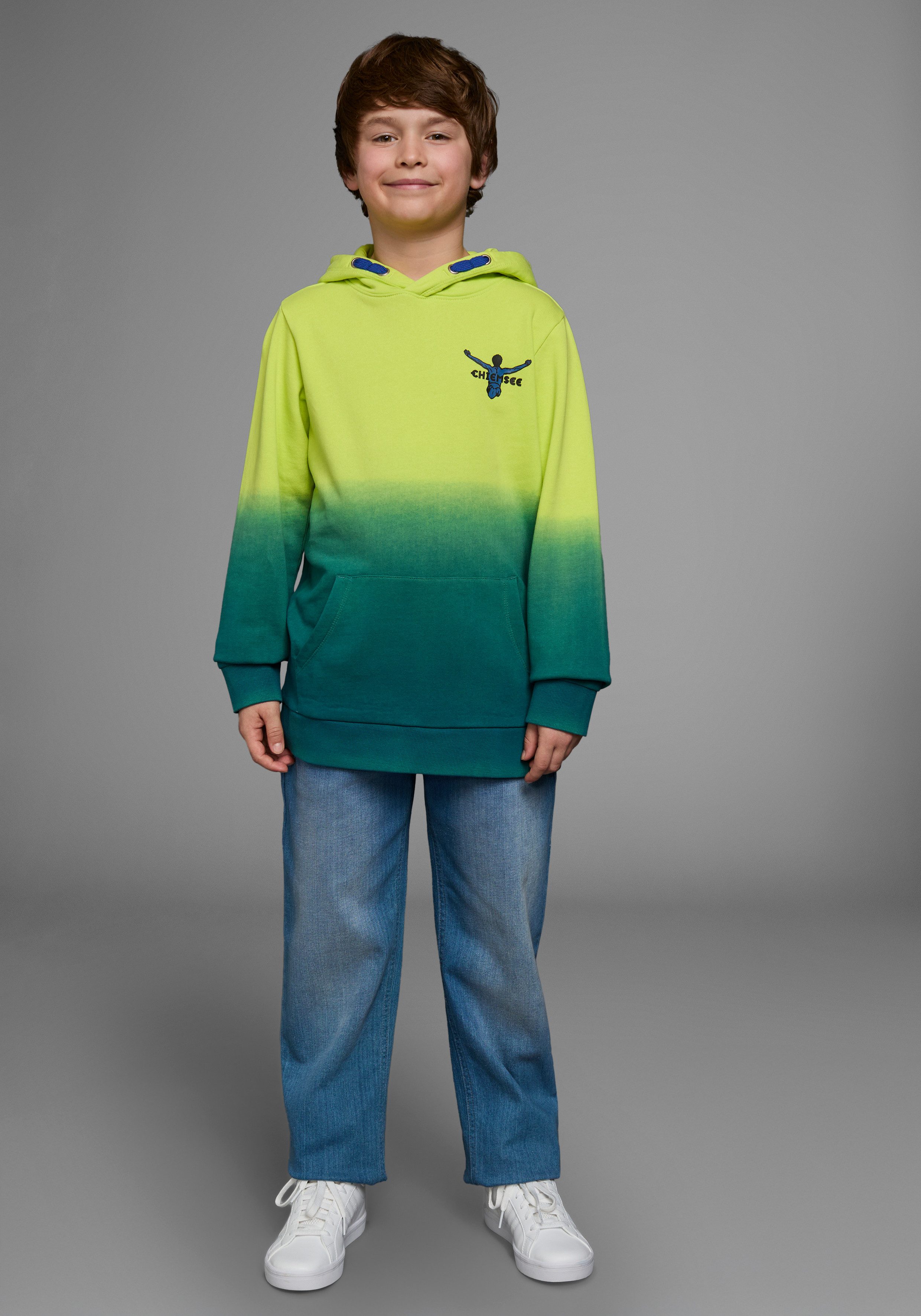 Chiemsee Hoodie LITTLE RAINBOW Lange mouwen, bedrukt, ronde hals, van 100% katoen