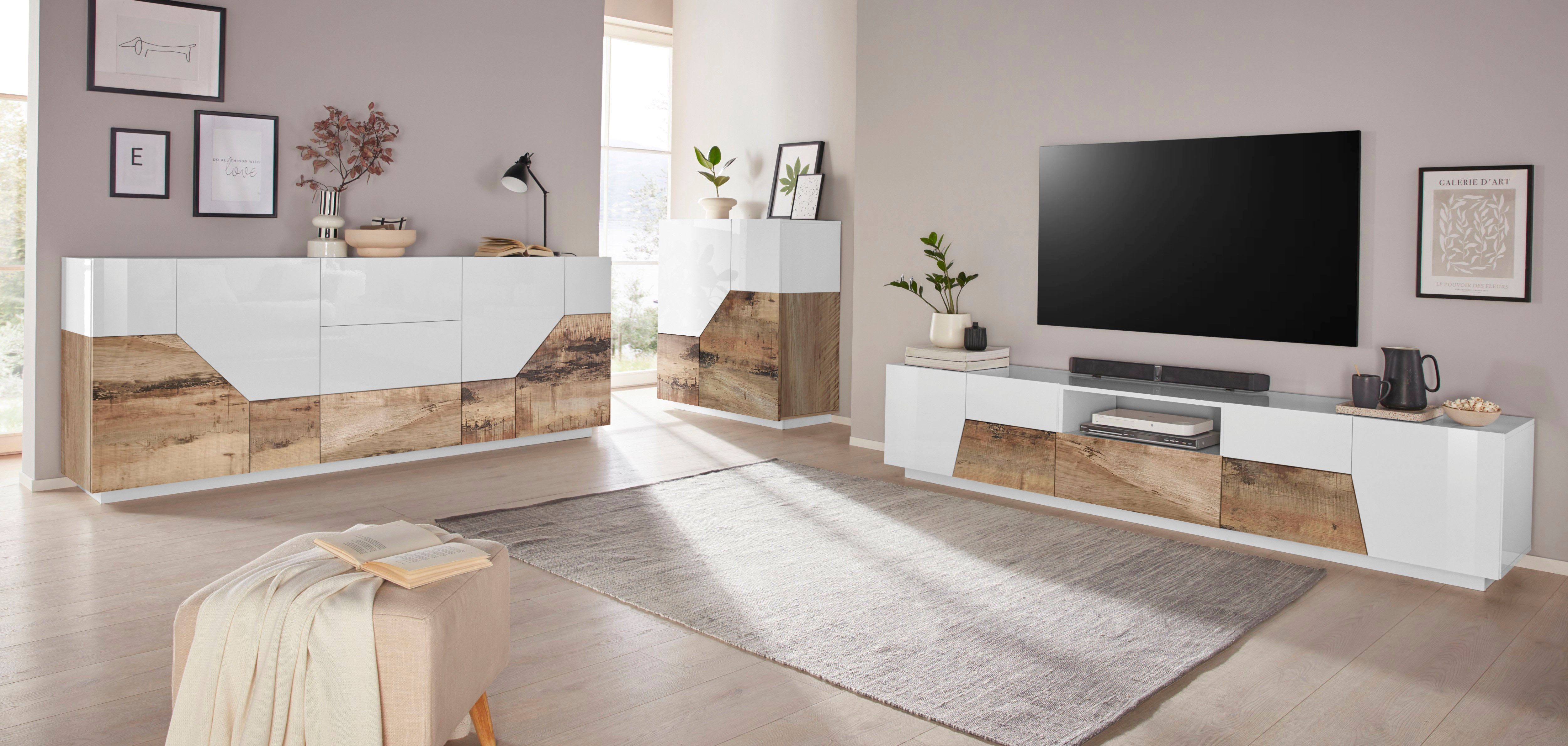 INOSIGN Tv-meubel ALIEN TV-meubel, met 4 deuren, 1 lade en 1 open vak