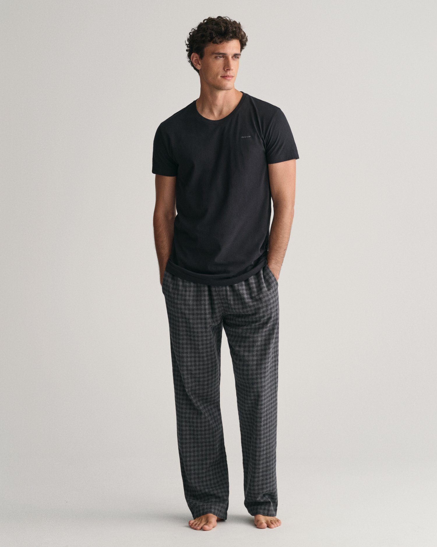 Gant T-shirt C-NECK T-SHIRT 2-PACK van bijzonder zacht materiaal (2-delig)