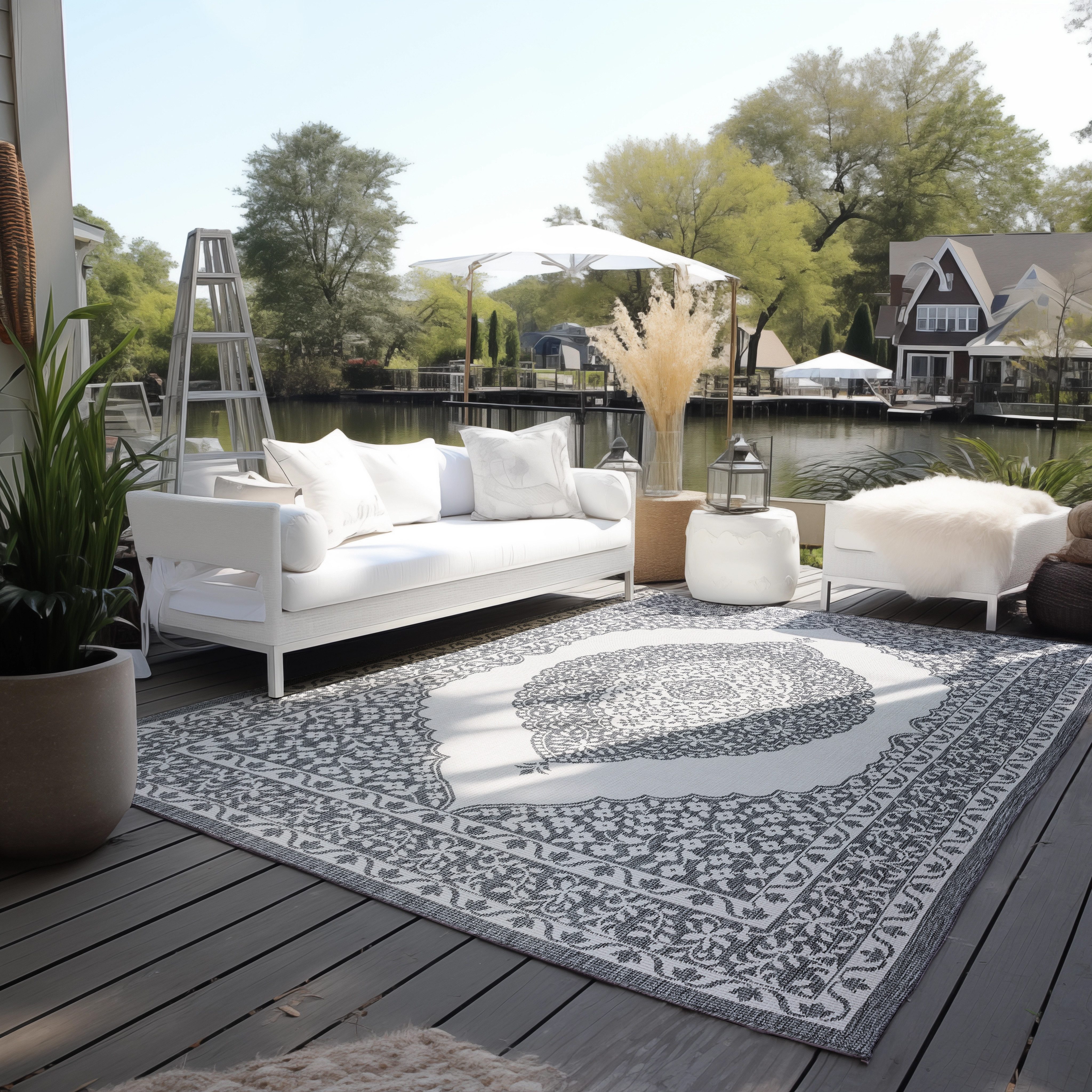 ELLE DECORATION Vloerkleed Meekly, In- en Outdoor Vlakweefsel, binnen- en buitengebruik, modern, omkeerbaar tapijt, balkon, woonkamer