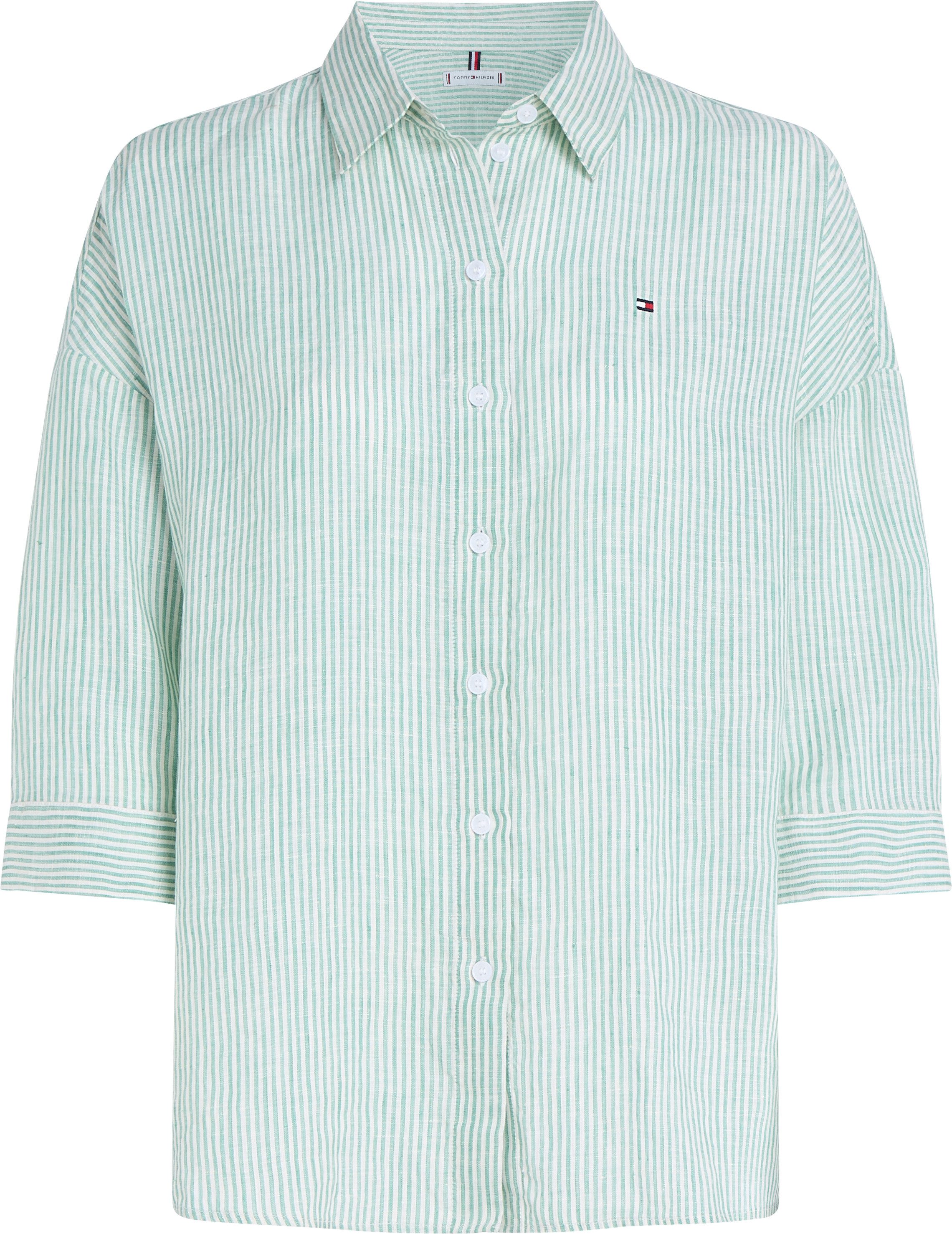 Tommy Hilfiger Shirt met 3/4 mouwen ESS LINEN LOOSE 3-4 SLEEVE SHIRT