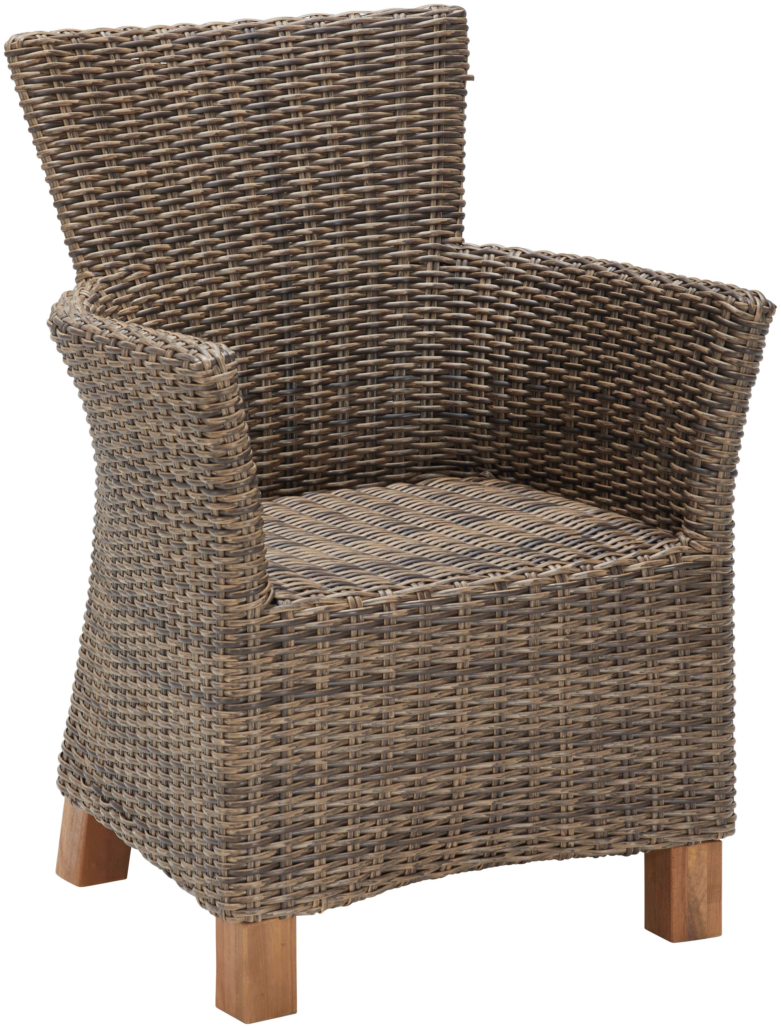 MERXX Tuin-eethoek Toscane Aluminium, polyrotan, acaciahout FSC 100%, geschikt voor 6 personen (13-delig)