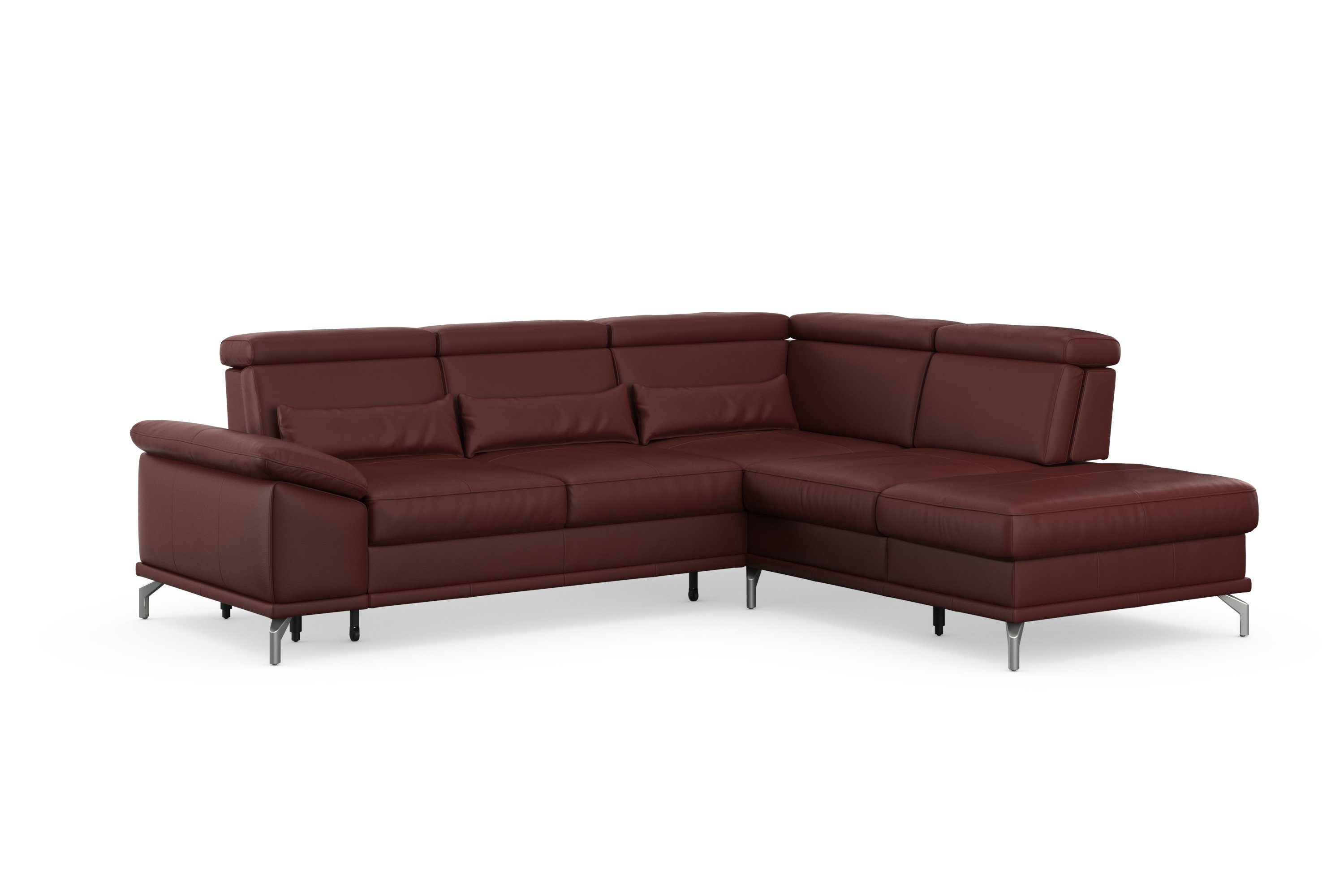 sit&more Hoekbank Cabrio L-vorm, B: 274 cm, met zitdiepte-, arm- & hoofdverstelling