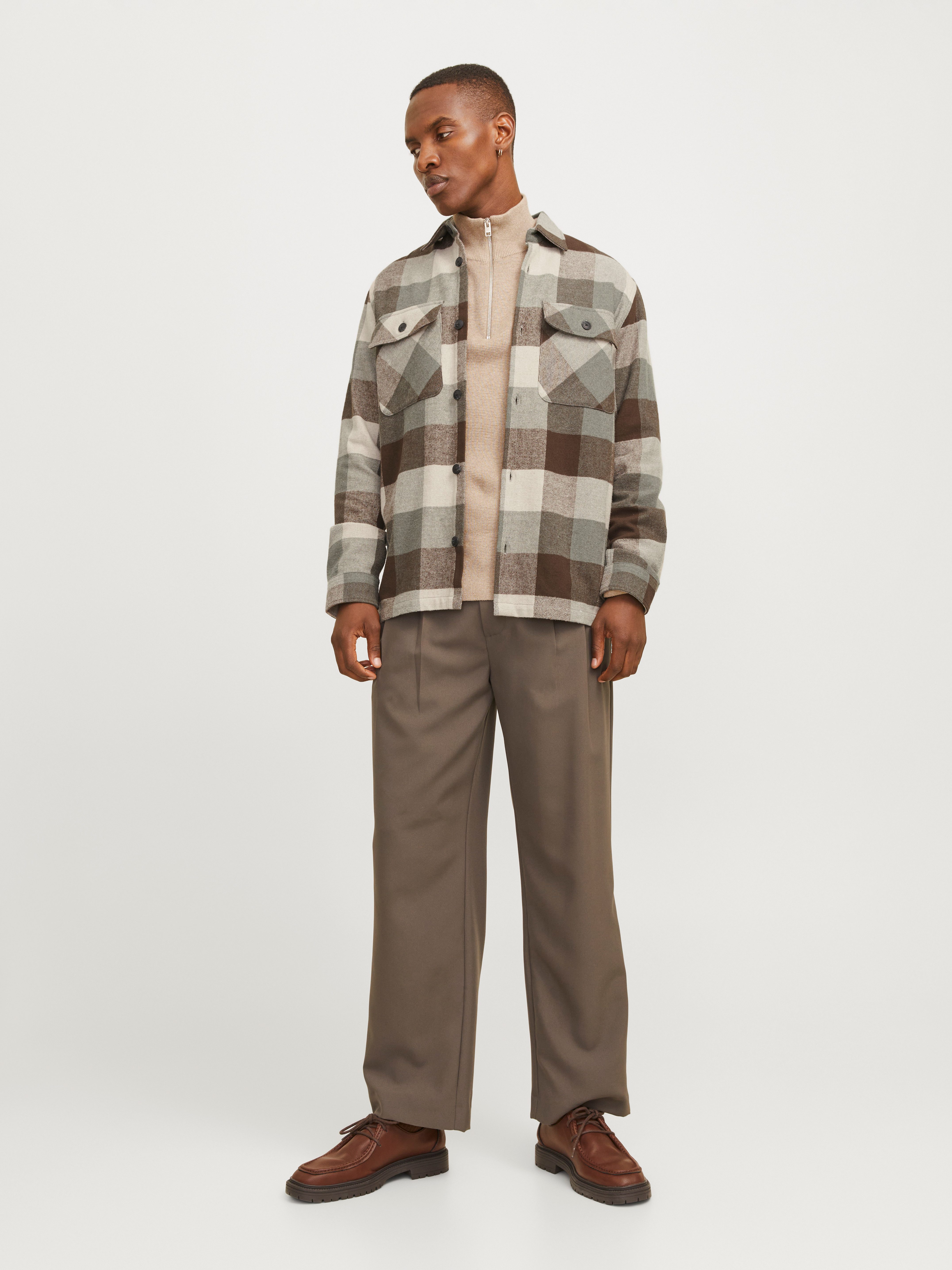 Jack & Jones Overhemd met lange mouwen JPRRAYMOND MELANGE CHECK LS OVERSHIRT SN