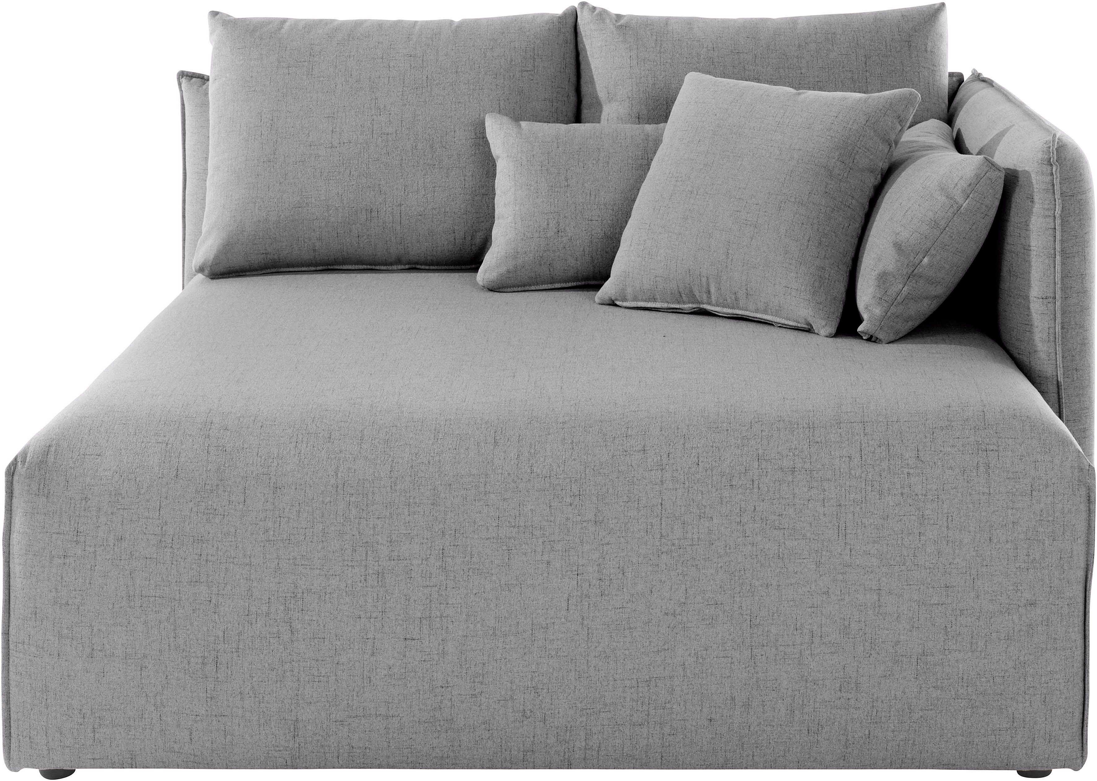 andas Ottomane Nöre korte lounge-module - zelf samenstellen, breedte 138 cm, diepte 128 cm