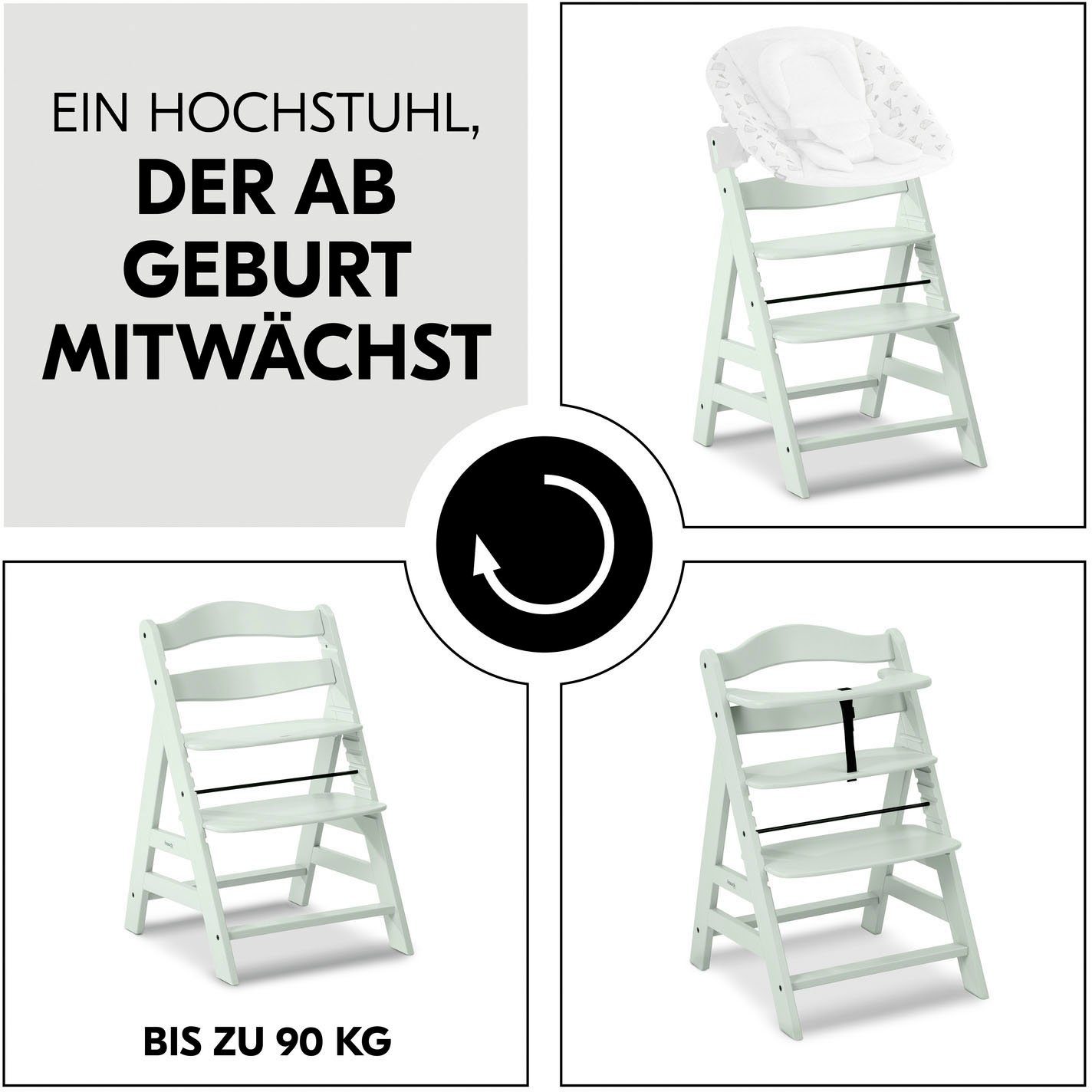 Hauck Kinderstoel Alpha+, Mint FSC®- beschermt bos - wereldwijd