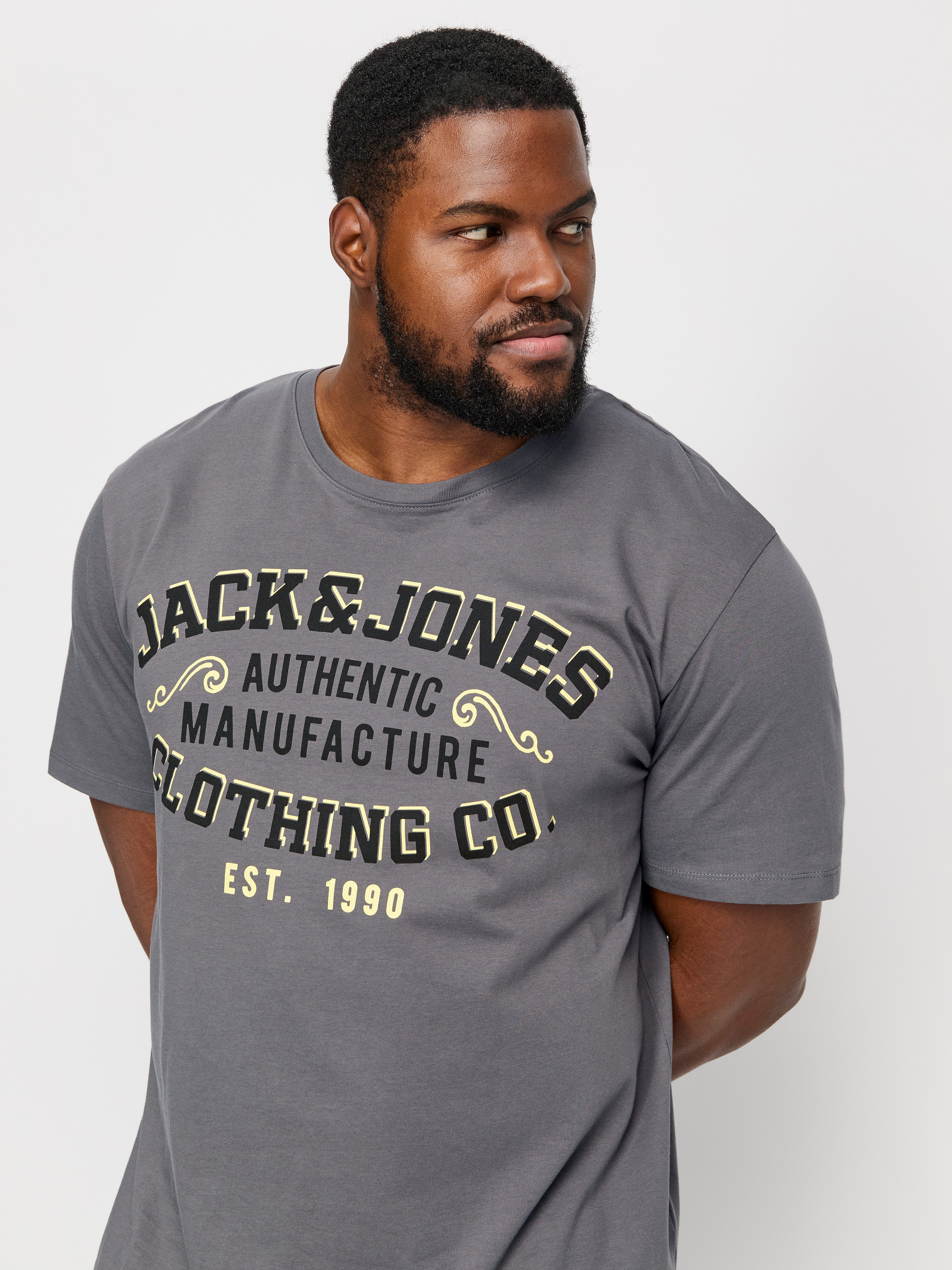 Jack & Jones PlusSize T-shirt JJELOGO TEE SS O-NECK 2 COL AW24 S PLS