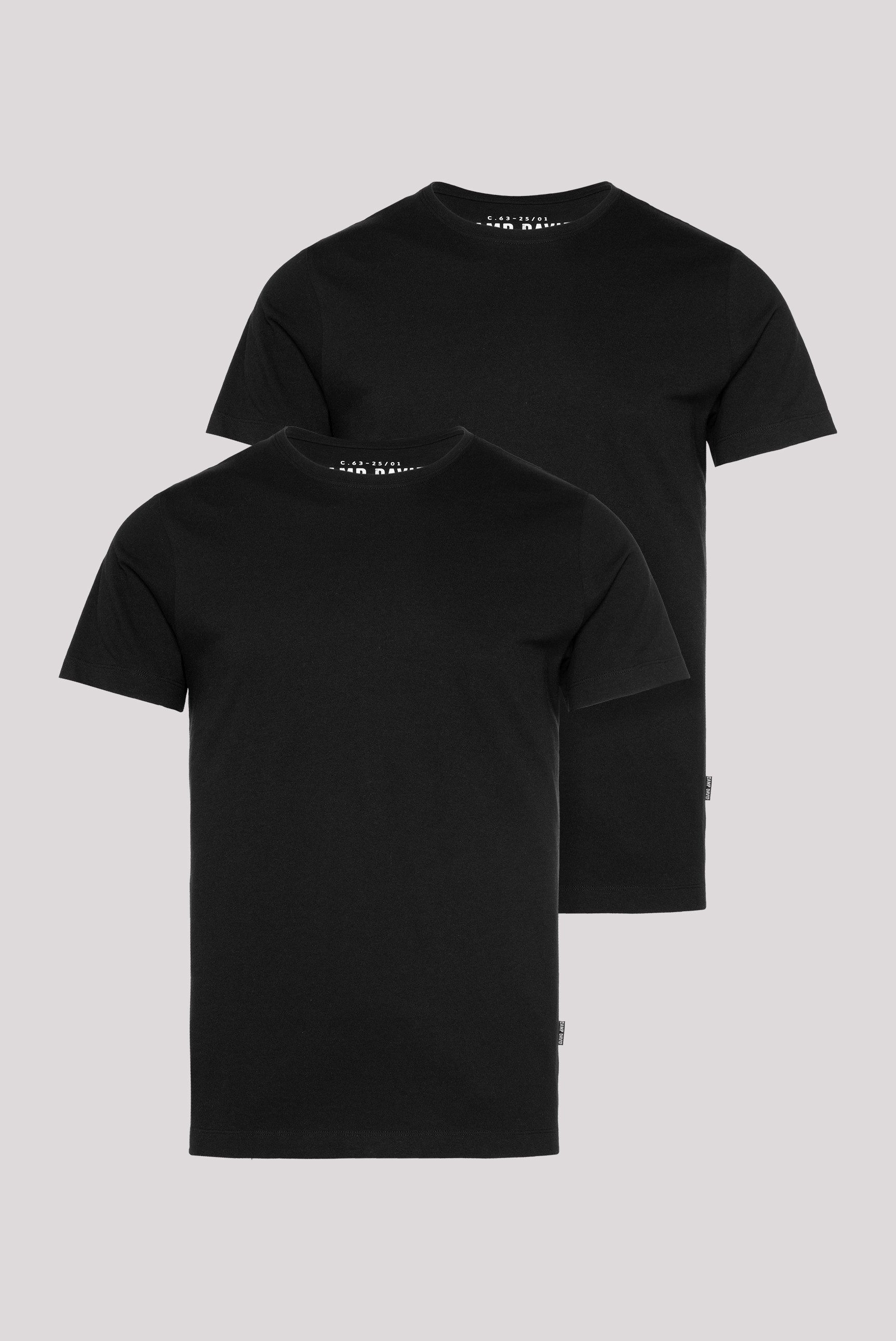 CAMP DAVID T-shirt in 2-pack met ronde hals heren t-shirts maat XXXL zwart
