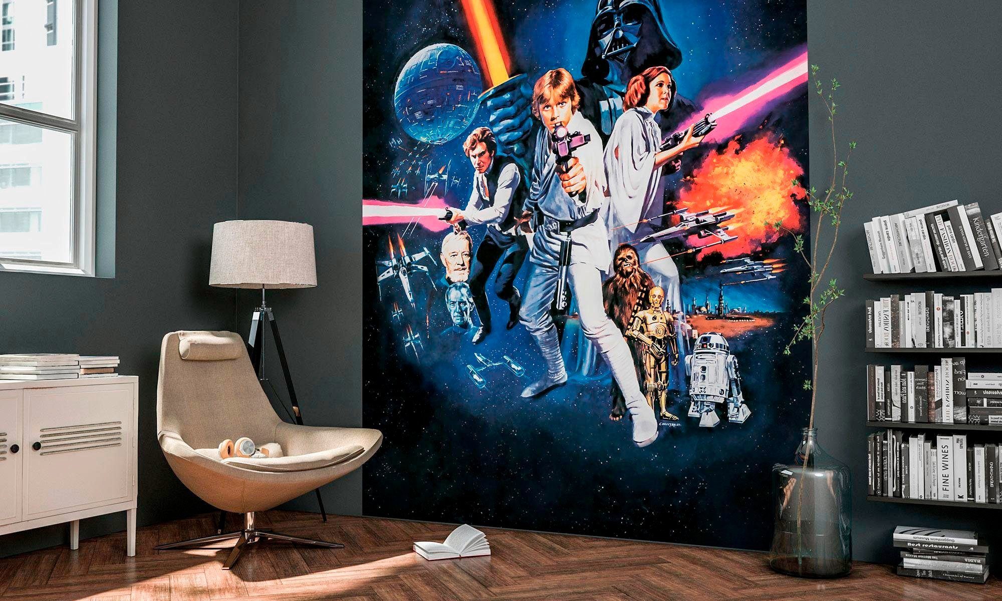Komar Vliesbehang Digitale print vlies - Star Wars Poster Classic 1 - Afmeting 200 x 250 cm (1 stuk)