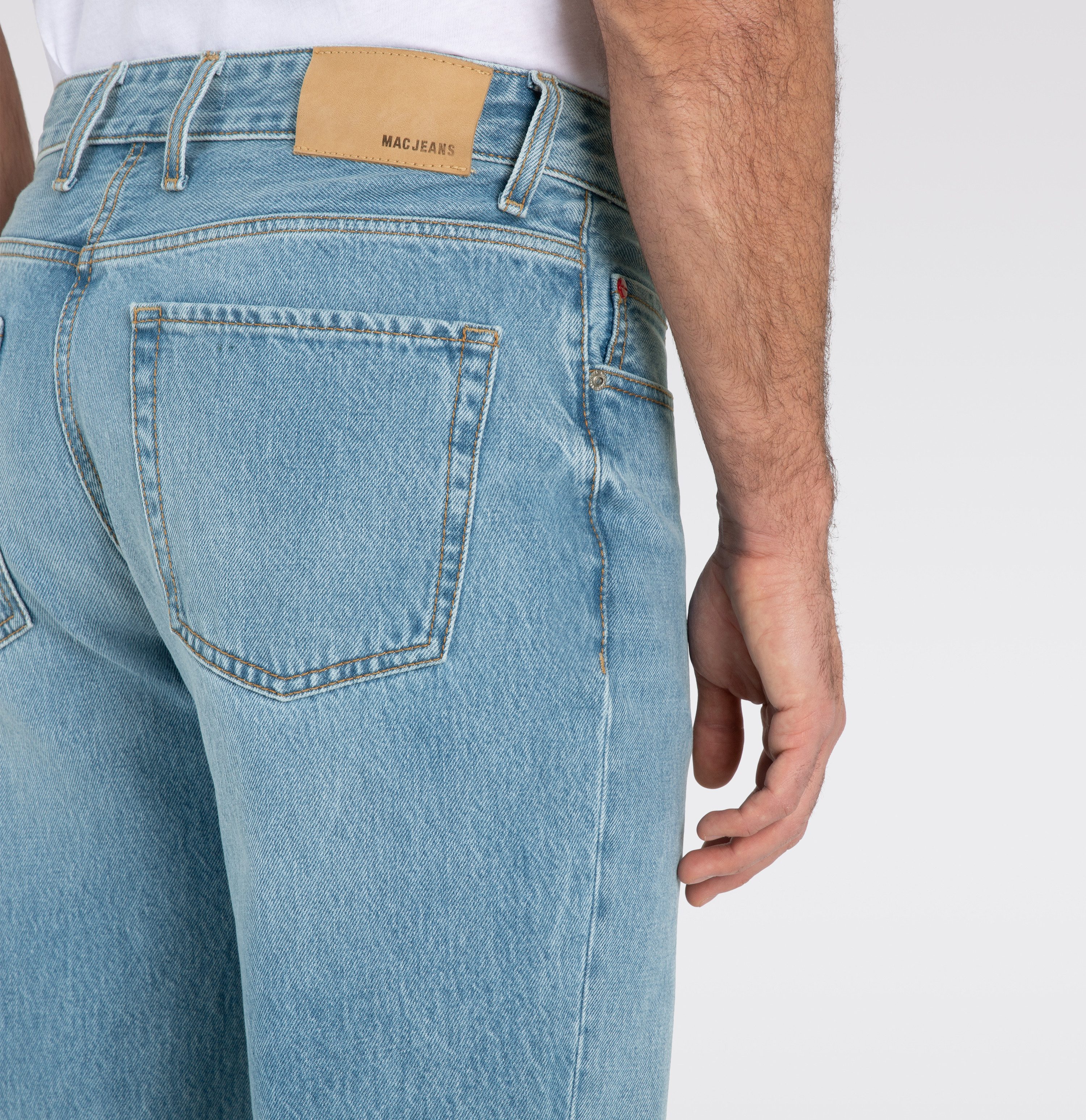 MAC 5-pocket jeans Rick met contrasterende stiksels