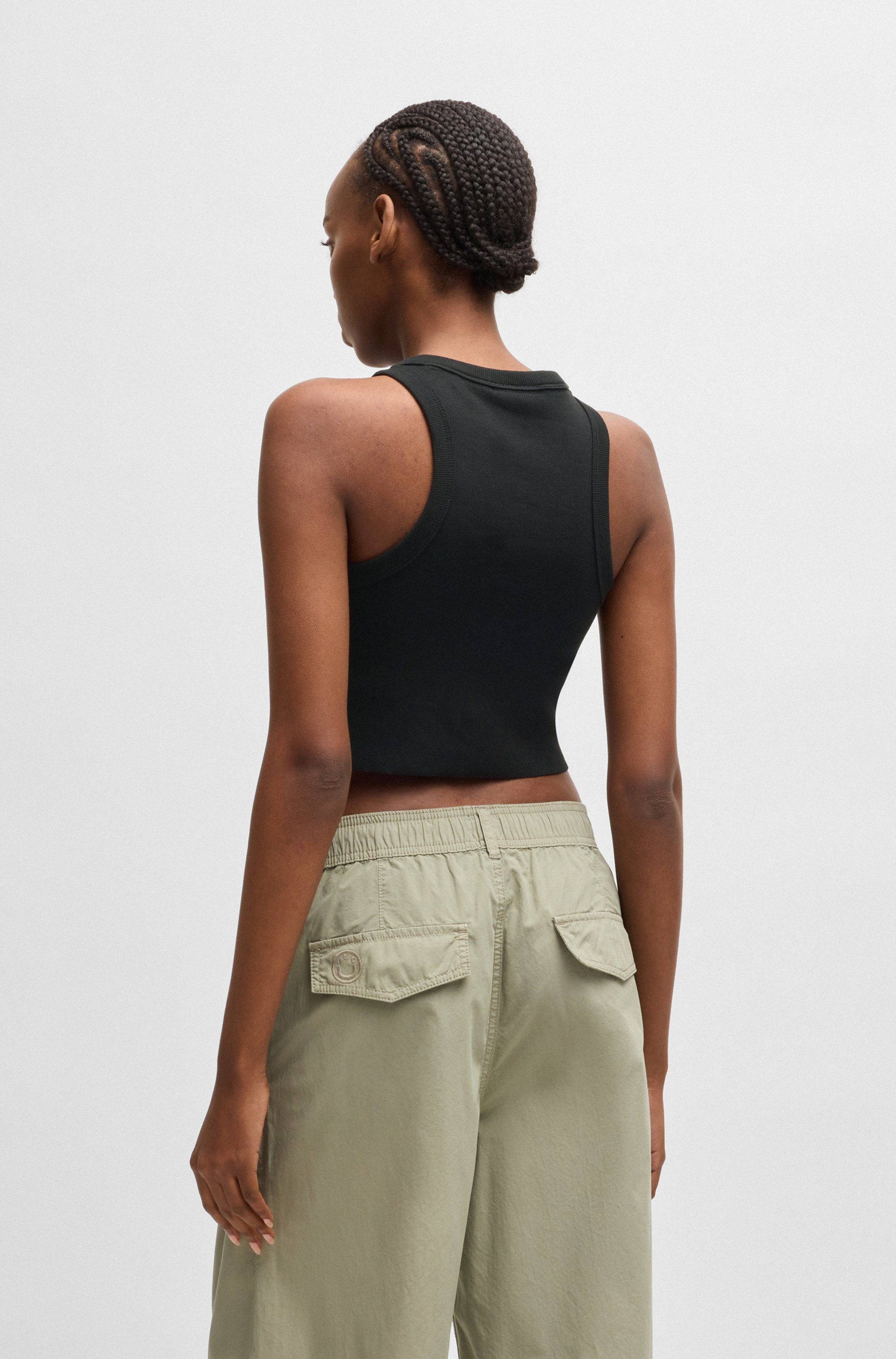 HUGO Blue Tanktop Baby Tank Cropped-Form