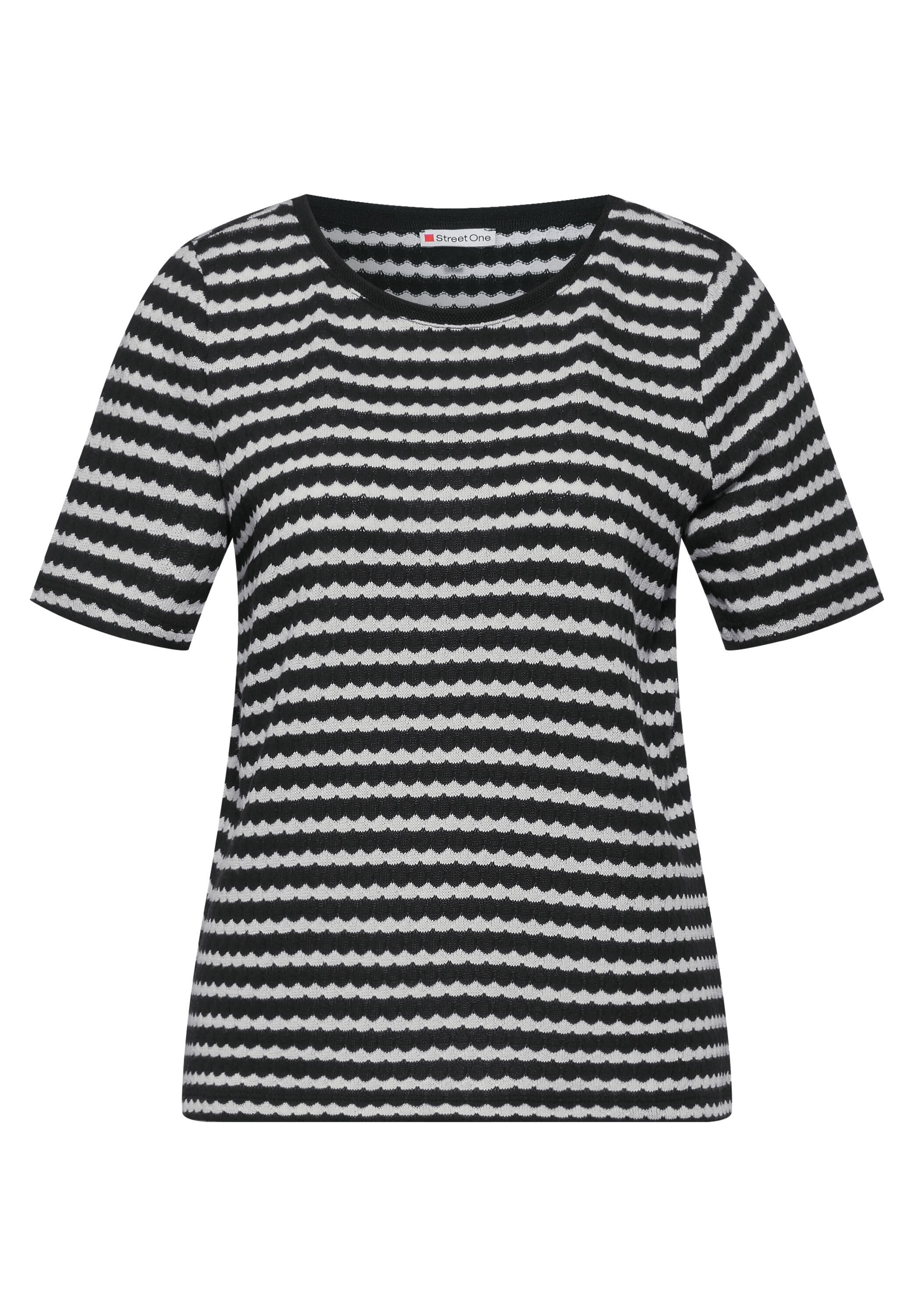 STREET ONE T-shirt met gebreide look