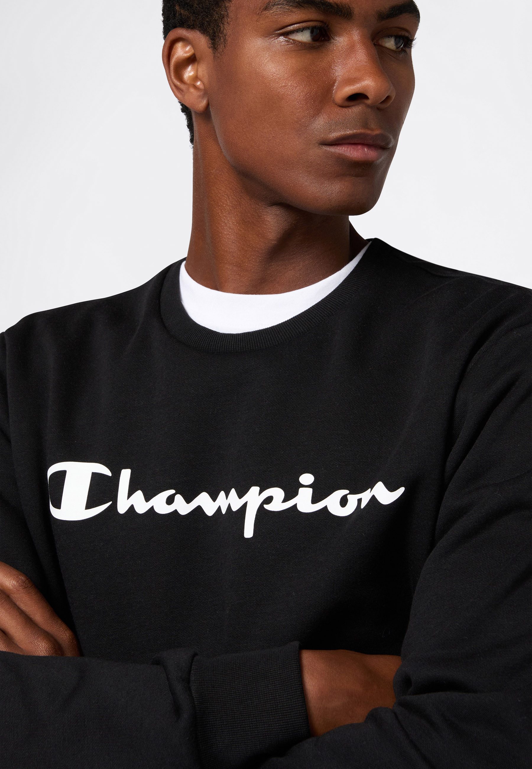 Champion Hoodie BASICS Fleece Crewneck Sweatshirt Large Logo (1-delig)
